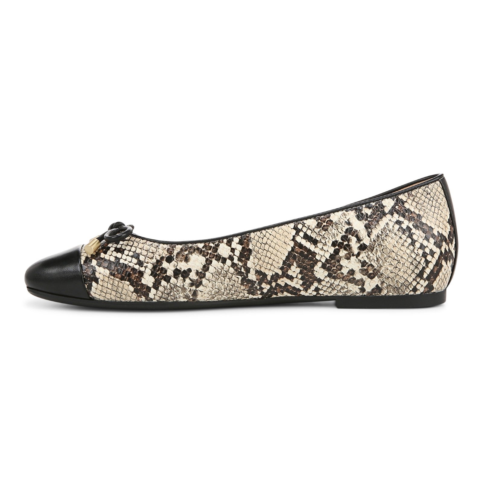 Vionic Klara Women's Ballet Comfort Flat - Ivory Multi - Left Side