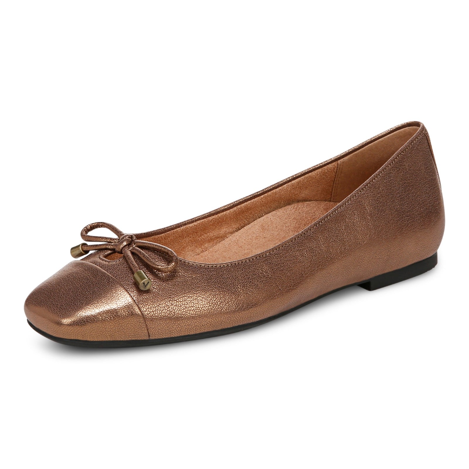 Vionic Klara Women's Ballet Comfort Flat - Bronze - Left angle