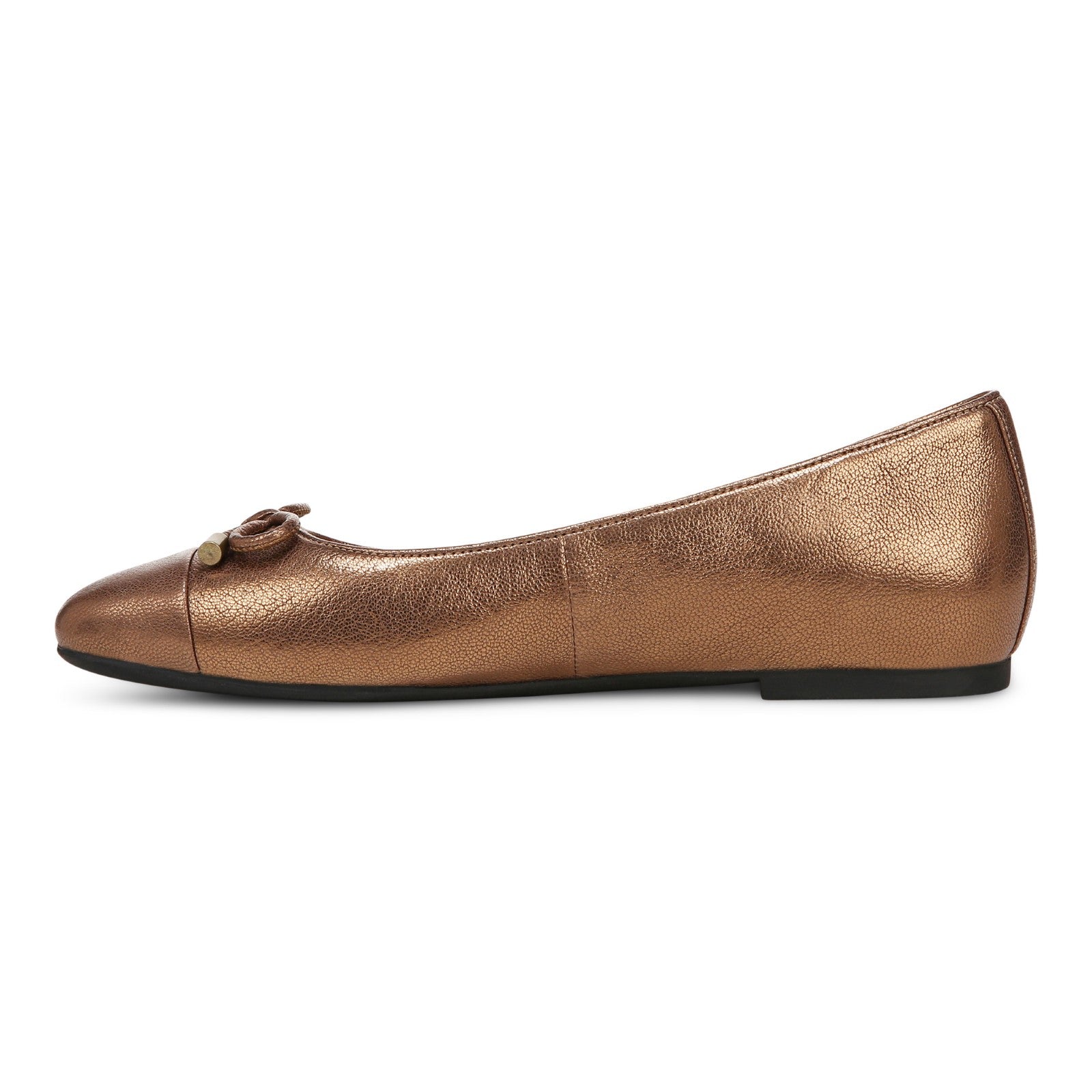 Vionic Klara Women's Ballet Comfort Flat - Bronze - Left Side
