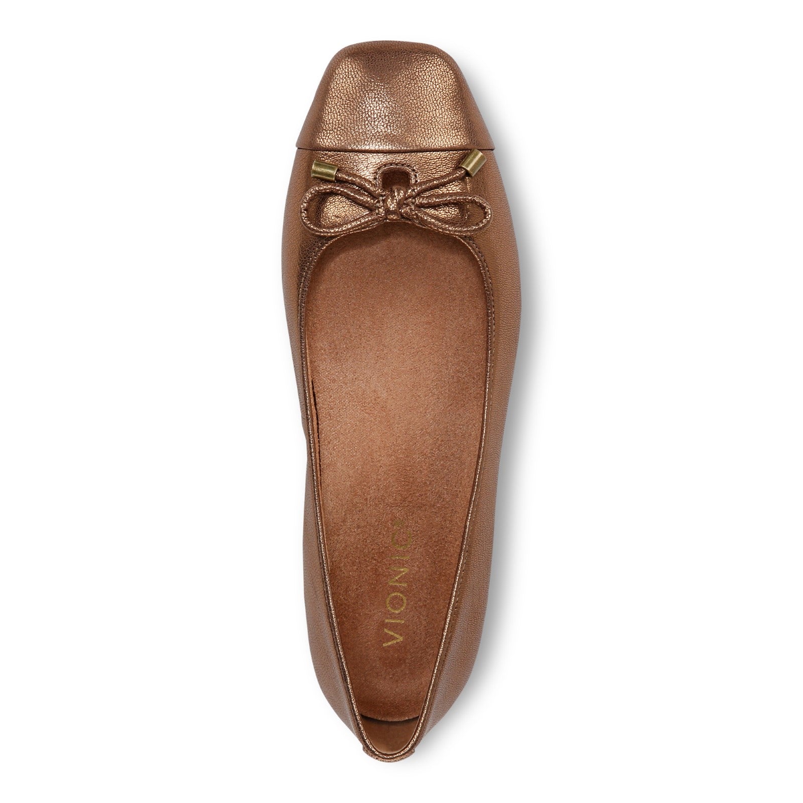 Vionic Klara Women's Ballet Comfort Flat - Bronze - Top