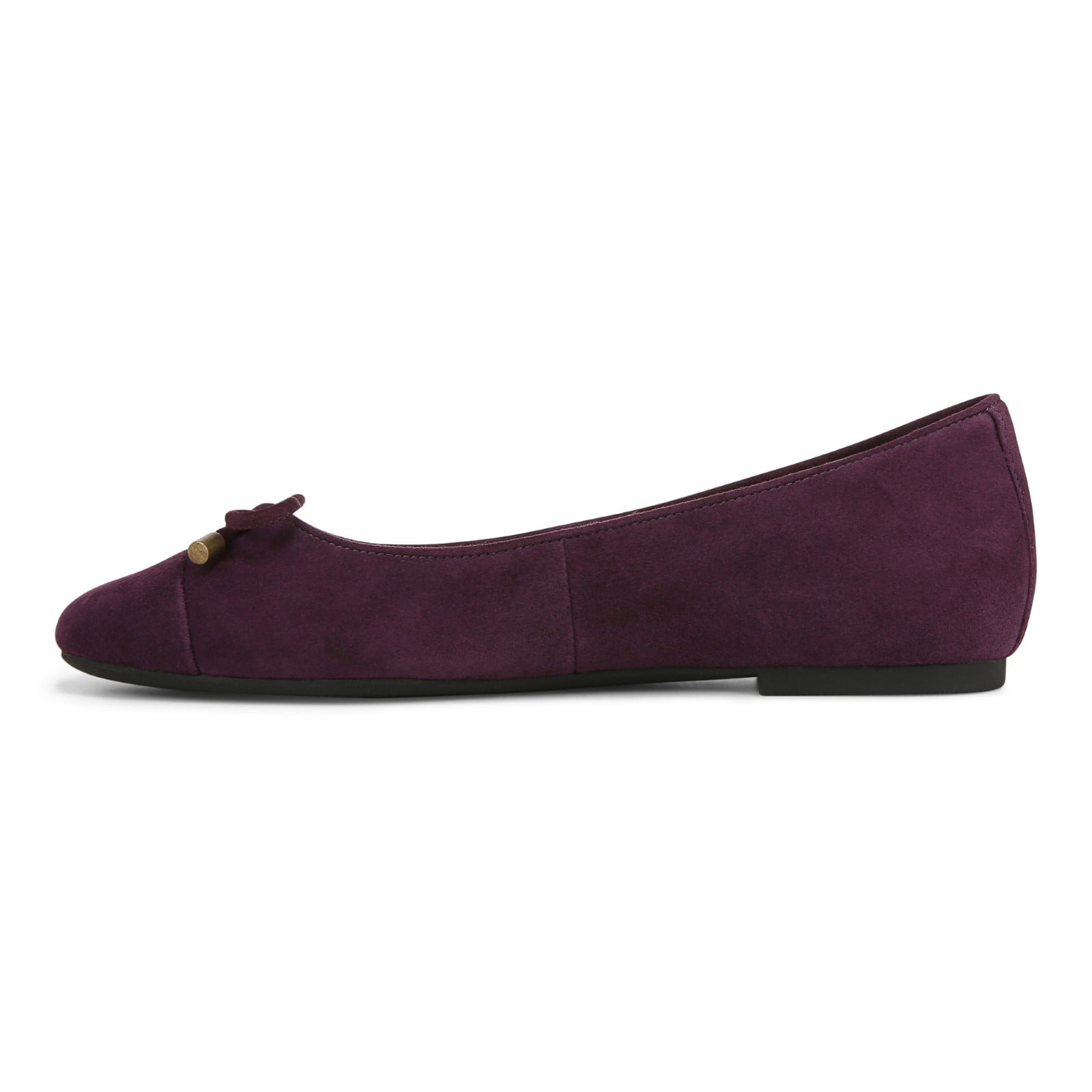 Vionic Klara Women's Ballet Comfort Flat - Winter Plum - Left Side
