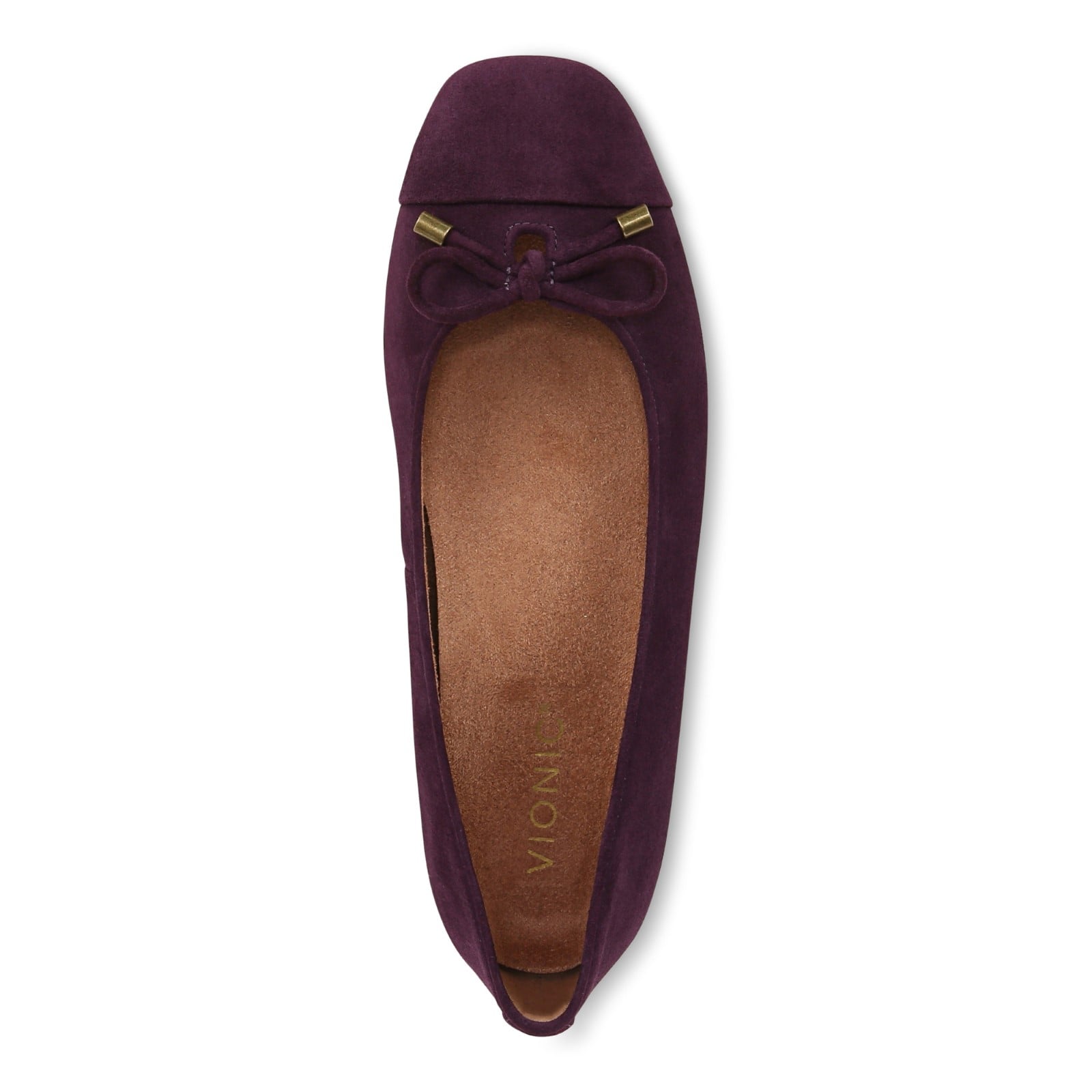 Vionic Klara Women's Ballet Comfort Flat - Winter Plum - Top