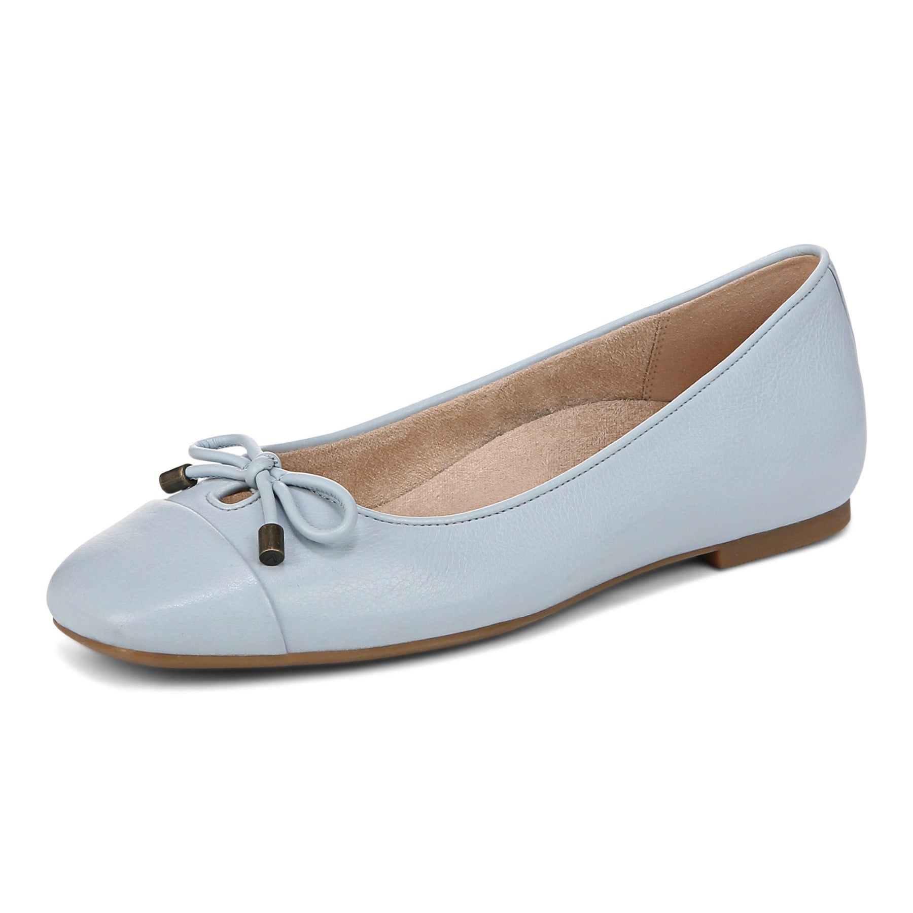 Vionic Klara Women's Ballet Comfort Flat - Blue Mist - Left angle