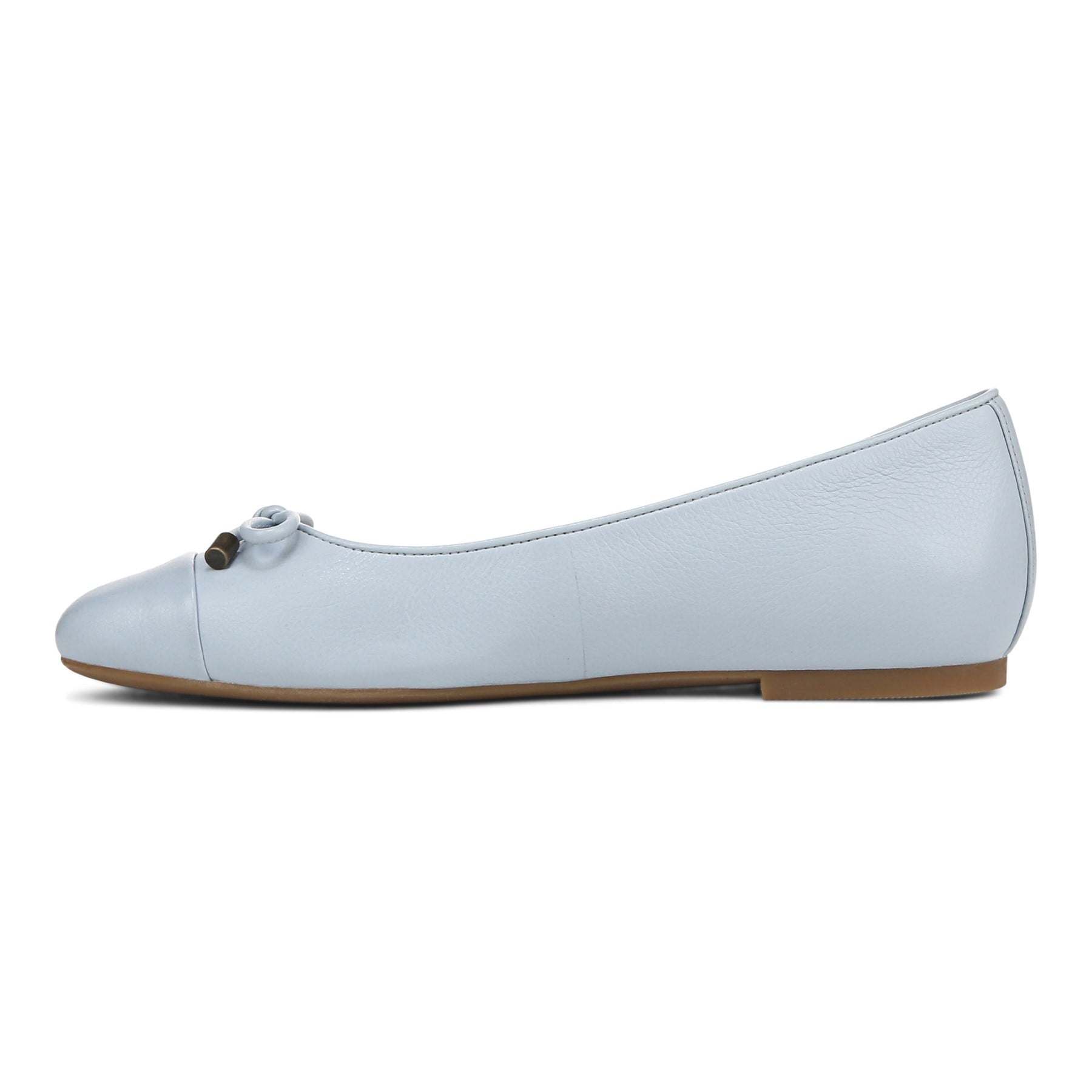 Vionic Klara Women's Ballet Comfort Flat - Blue Mist - Left Side