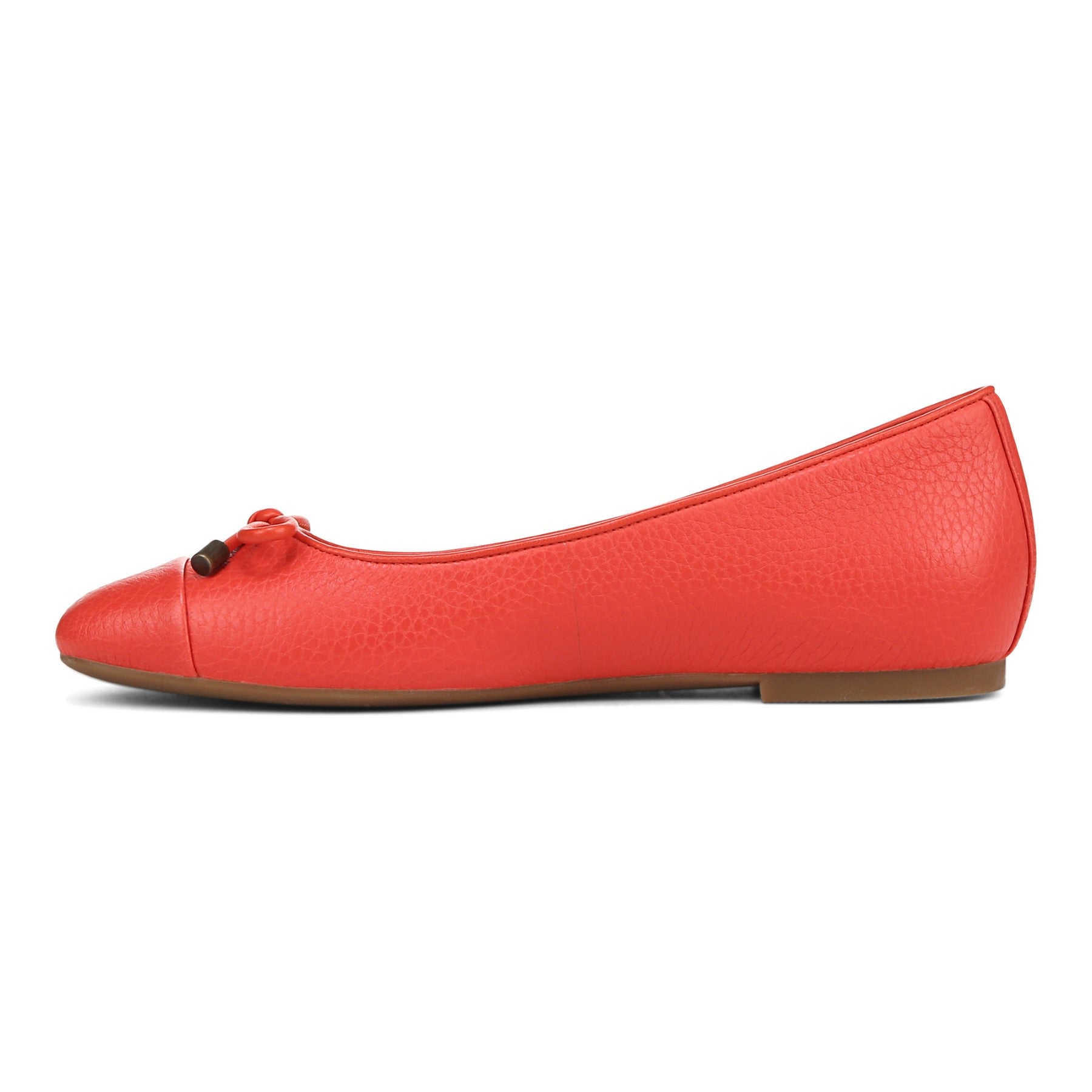 Vionic Klara Women's Ballet Comfort Flat - Cherry Tomato - Left Side