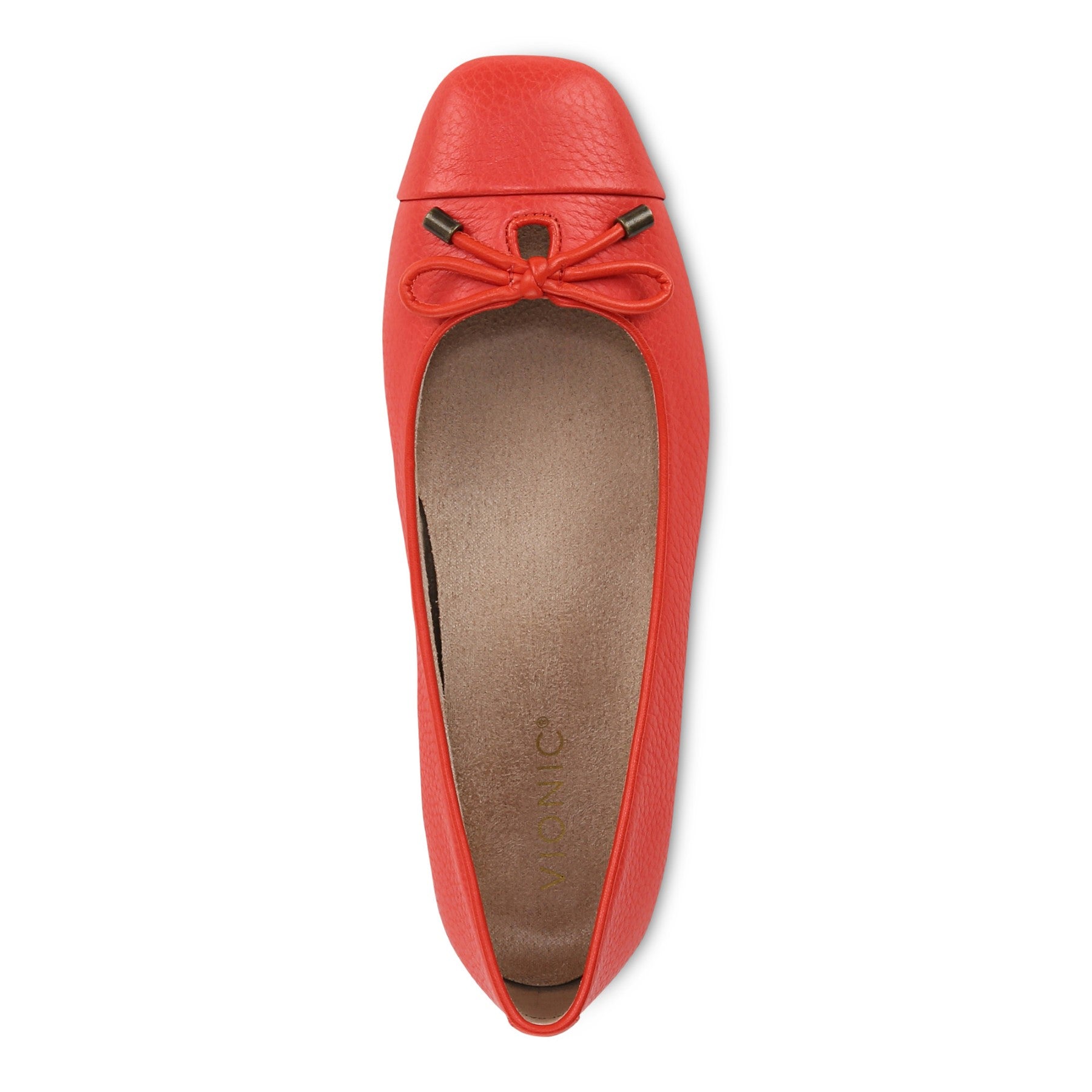 Vionic Klara Women's Ballet Comfort Flat - Cherry Tomato - Top