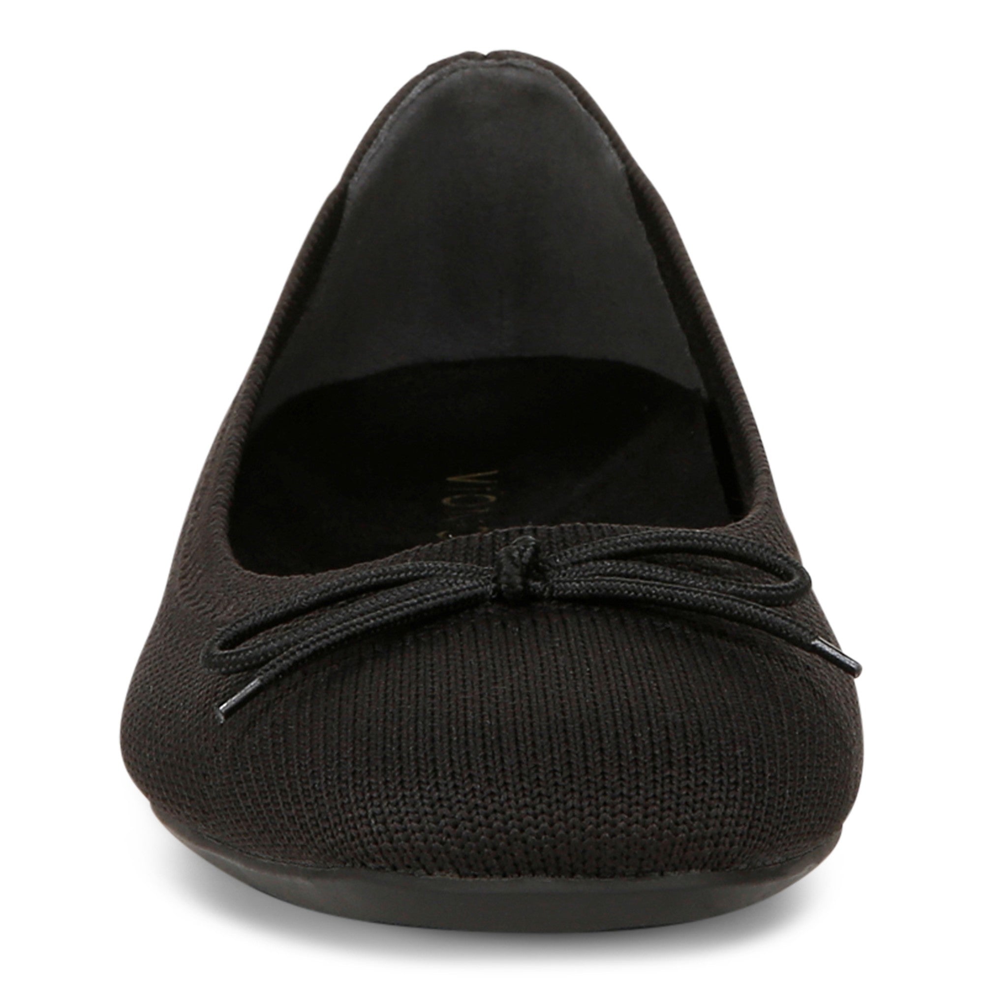 Vionic Klara Knit Women's Ballerina Comfort Skimmer - Black - Front