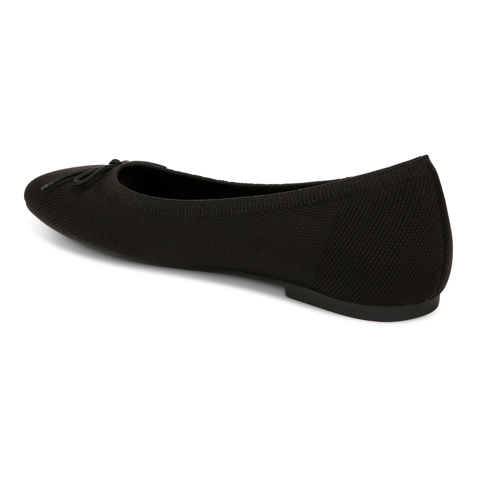 Vionic Klara Knit Women's Ballerina Comfort Skimmer - Black - Back angle