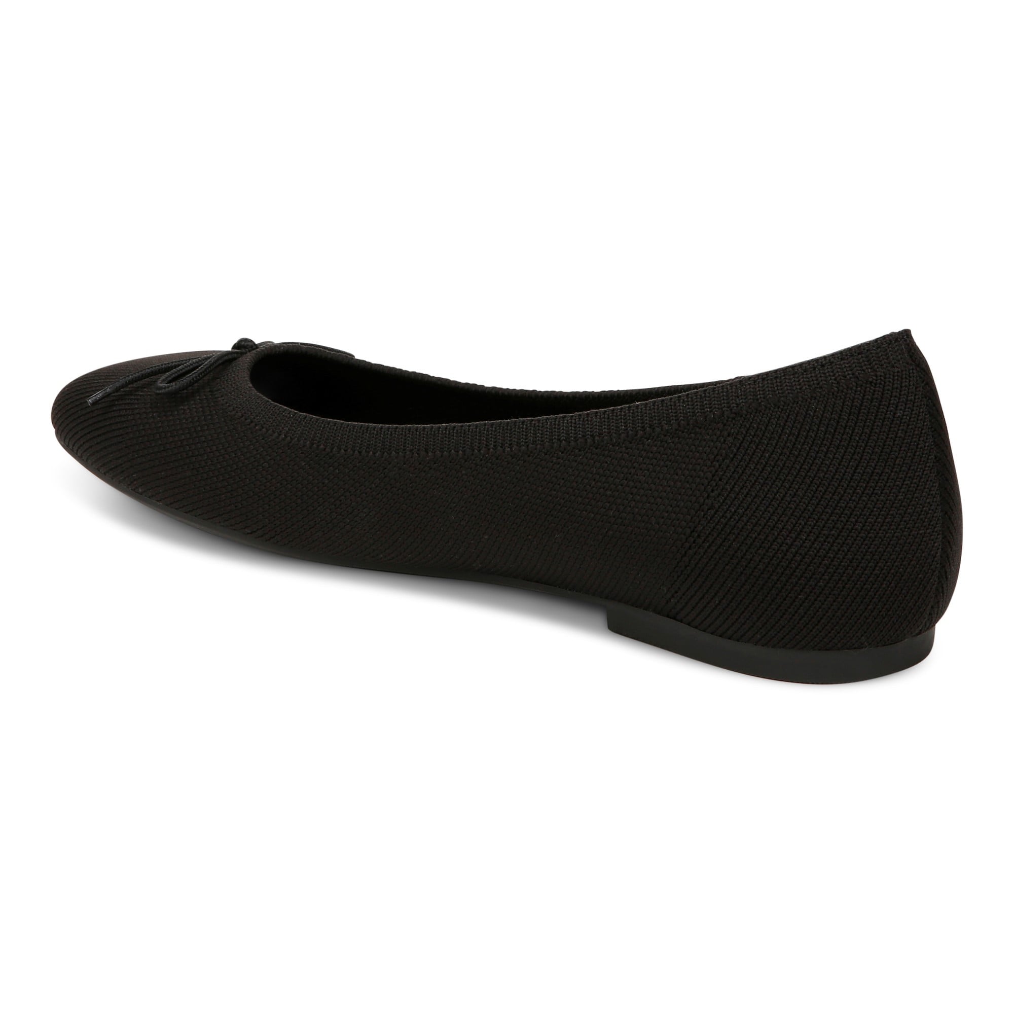 Vionic Klara Knit Women's Ballerina Comfort Skimmer - Black - Back angle