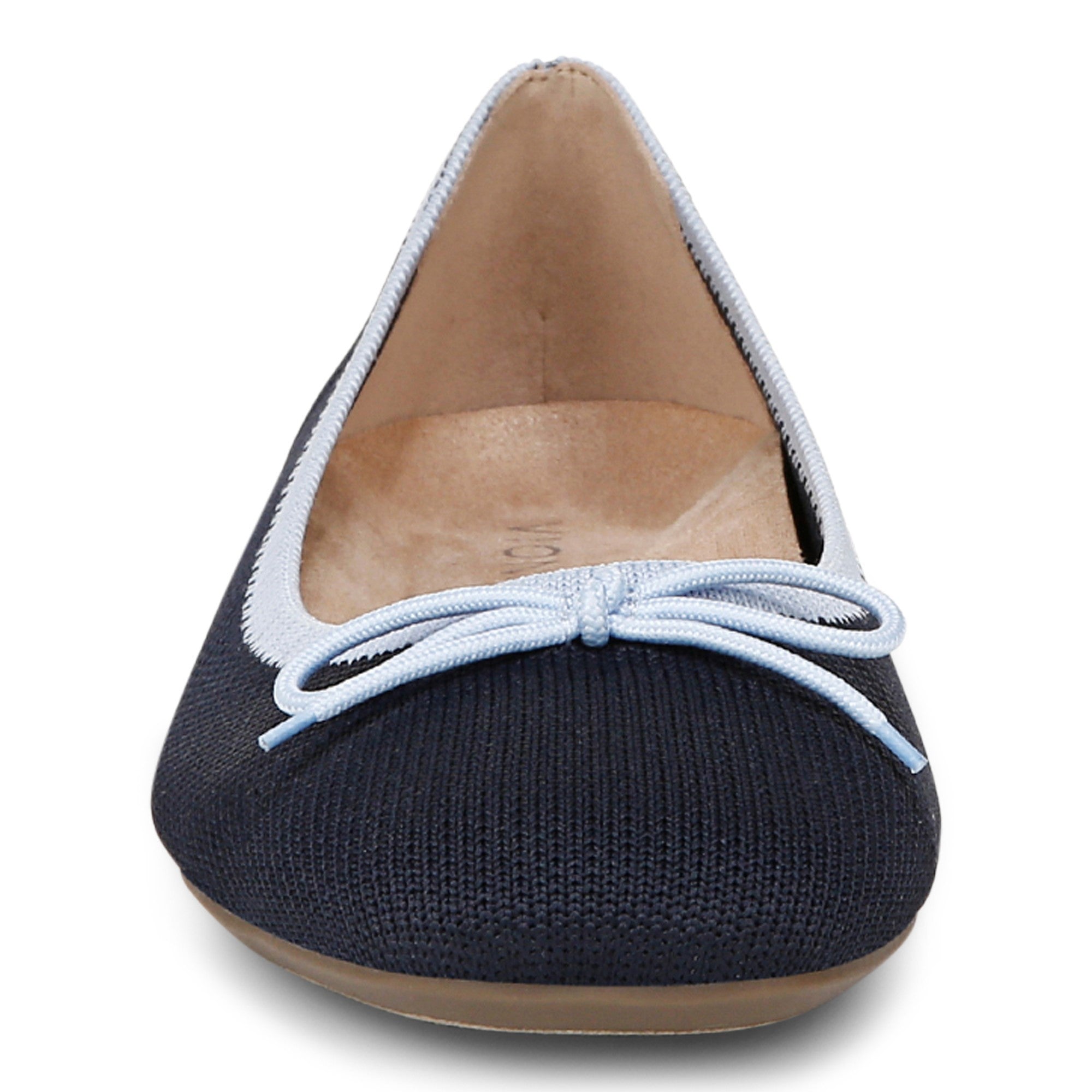 Vionic Klara Knit Women's Ballerina Comfort Skimmer - Navy - Front
