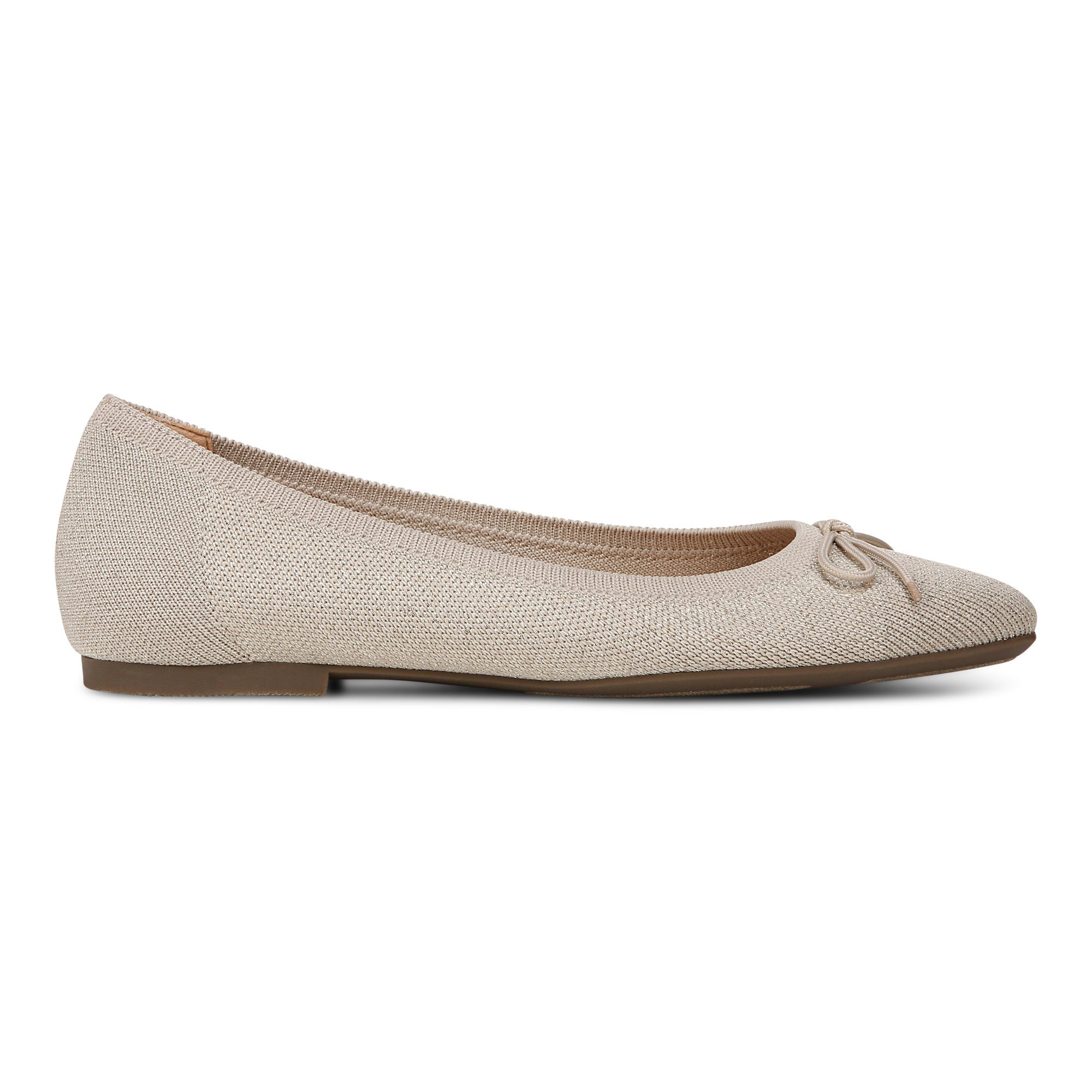 Vionic Klara Knit Women's Ballerina Comfort Skimmer - Oatmeal/gold - Right side