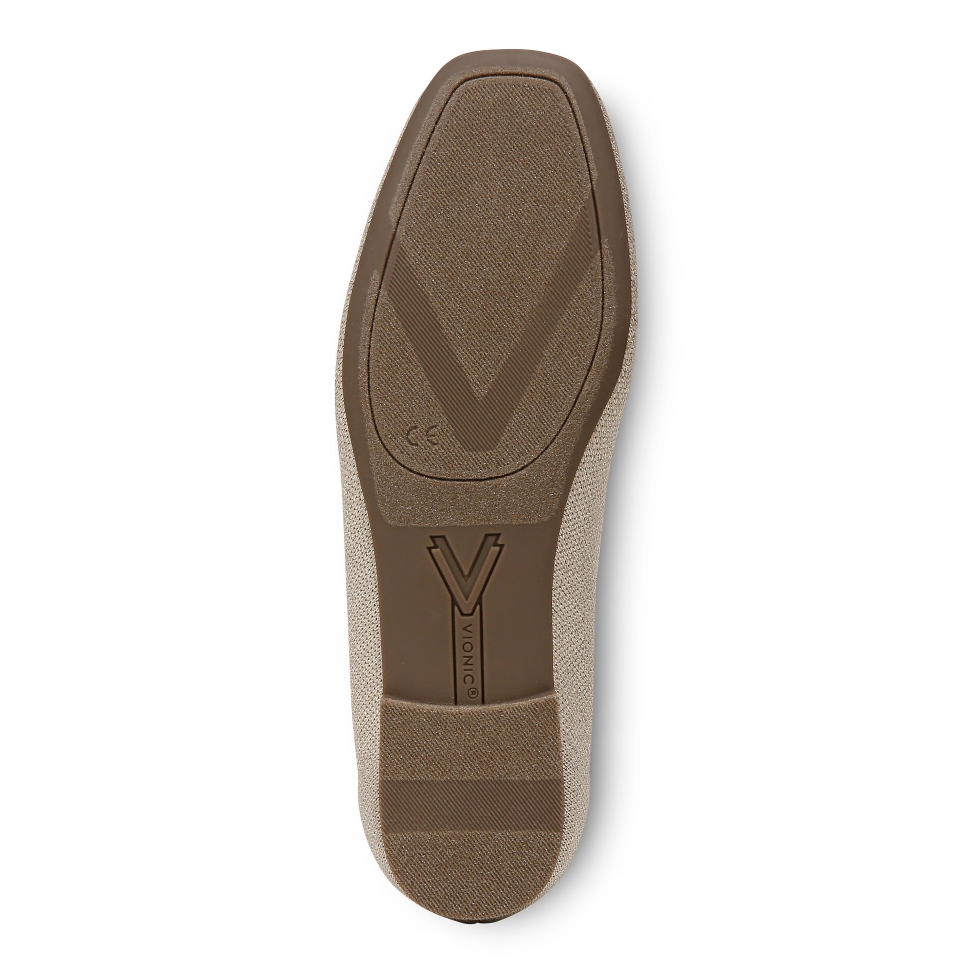 Vionic Klara Knit Women's Ballerina Comfort Skimmer - Oatmeal/gold - Bottom