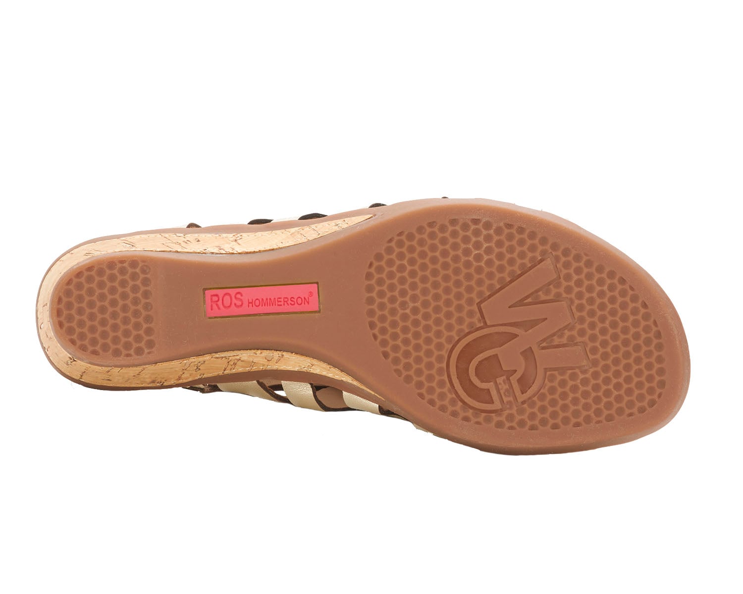 Ros Hommerson Katia Women's Comfort Wedge Sandal - Gold Platino Napa Leather - Top View