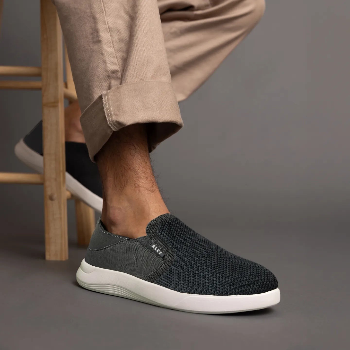 Reef Neptune Men's Slip-on Comfort Shoes Black/White Other