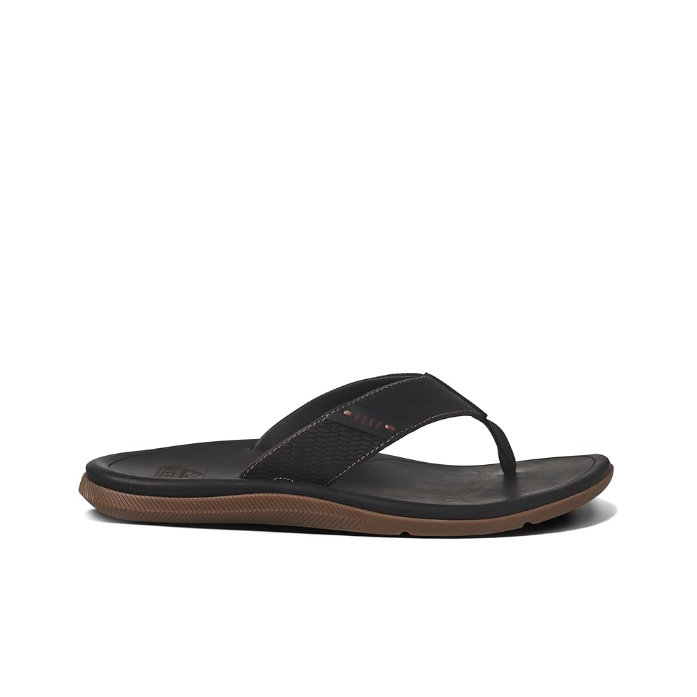 Reef Leather Santa Ana Men's Sandals - Black