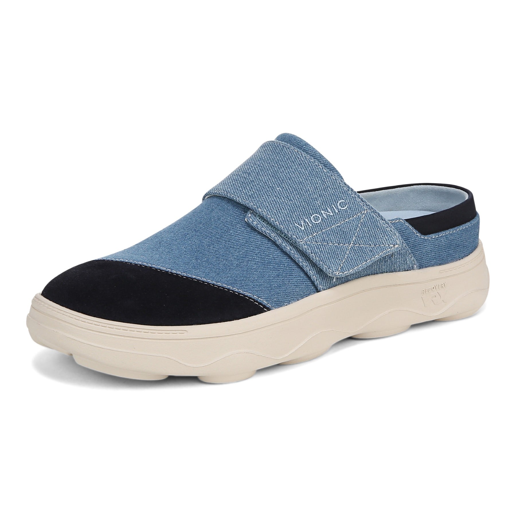 Vionic Lotus Rx womens Slip On/Loafer/Moc Shoe - Medium Denim - Left angle
