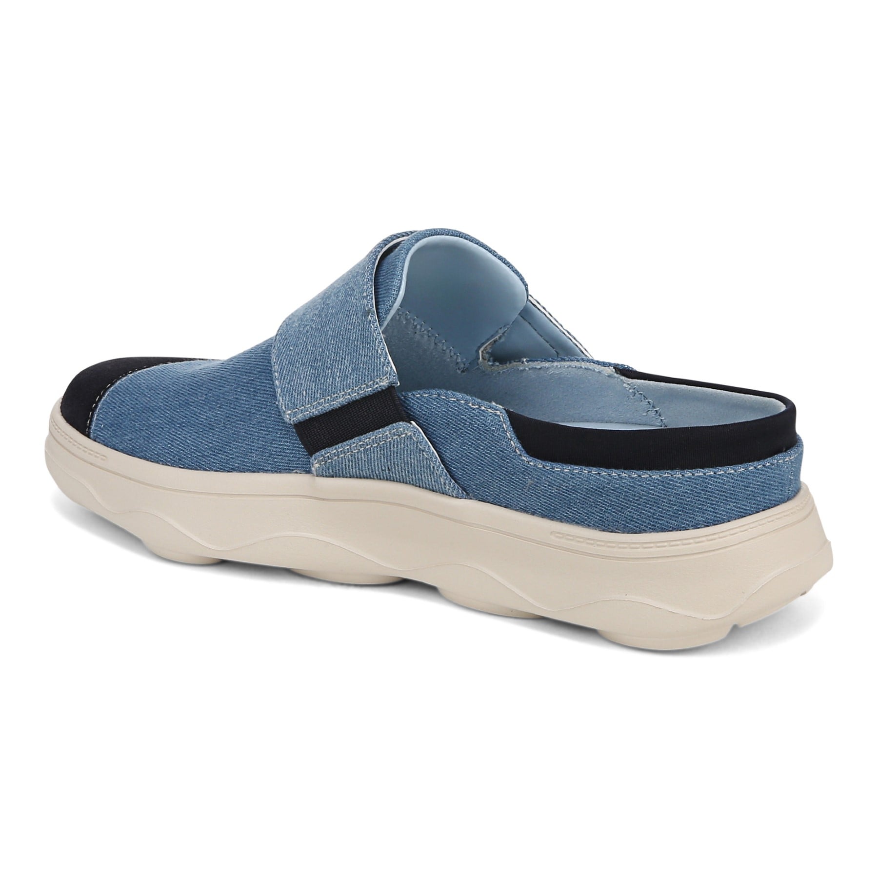 Vionic Lotus Rx womens Slip On/Loafer/Moc Shoe - Medium Denim - Back angle