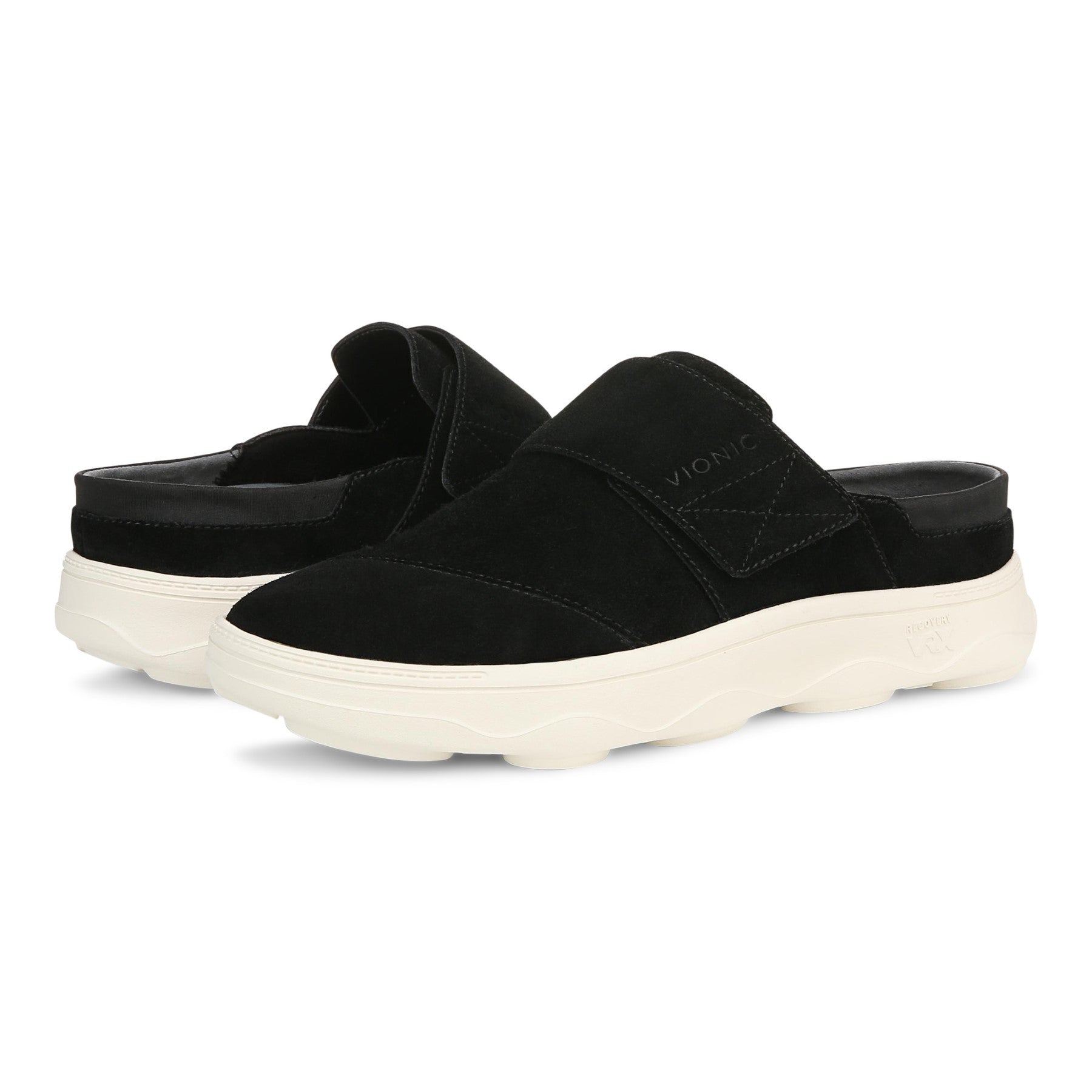 Vionic Lotus Rx womens Slip On/Loafer/Moc Shoe - Black - pair left angle