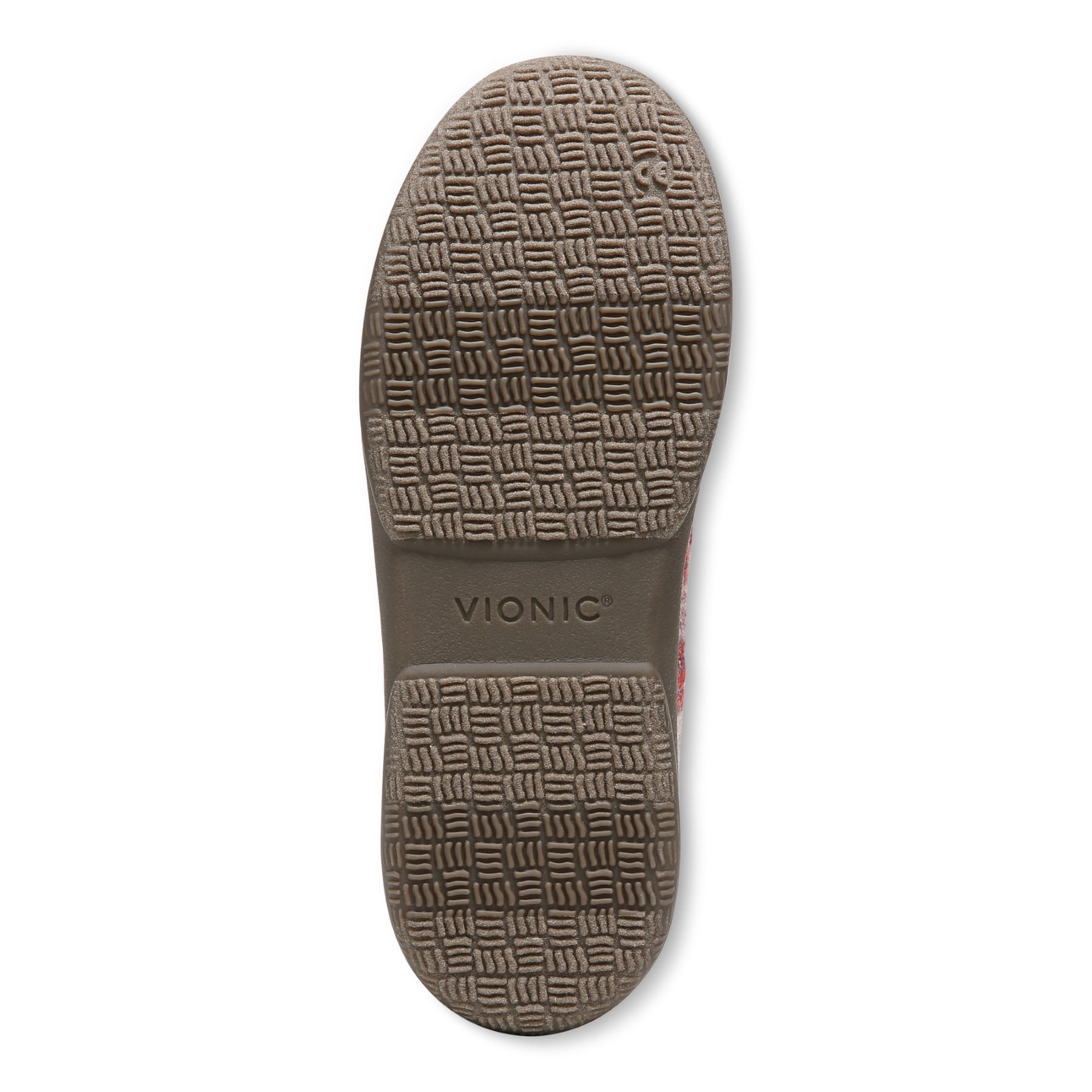 Vionic Lynez Women's Supportive Slipper - Fuji Apple Plaid - Bottom