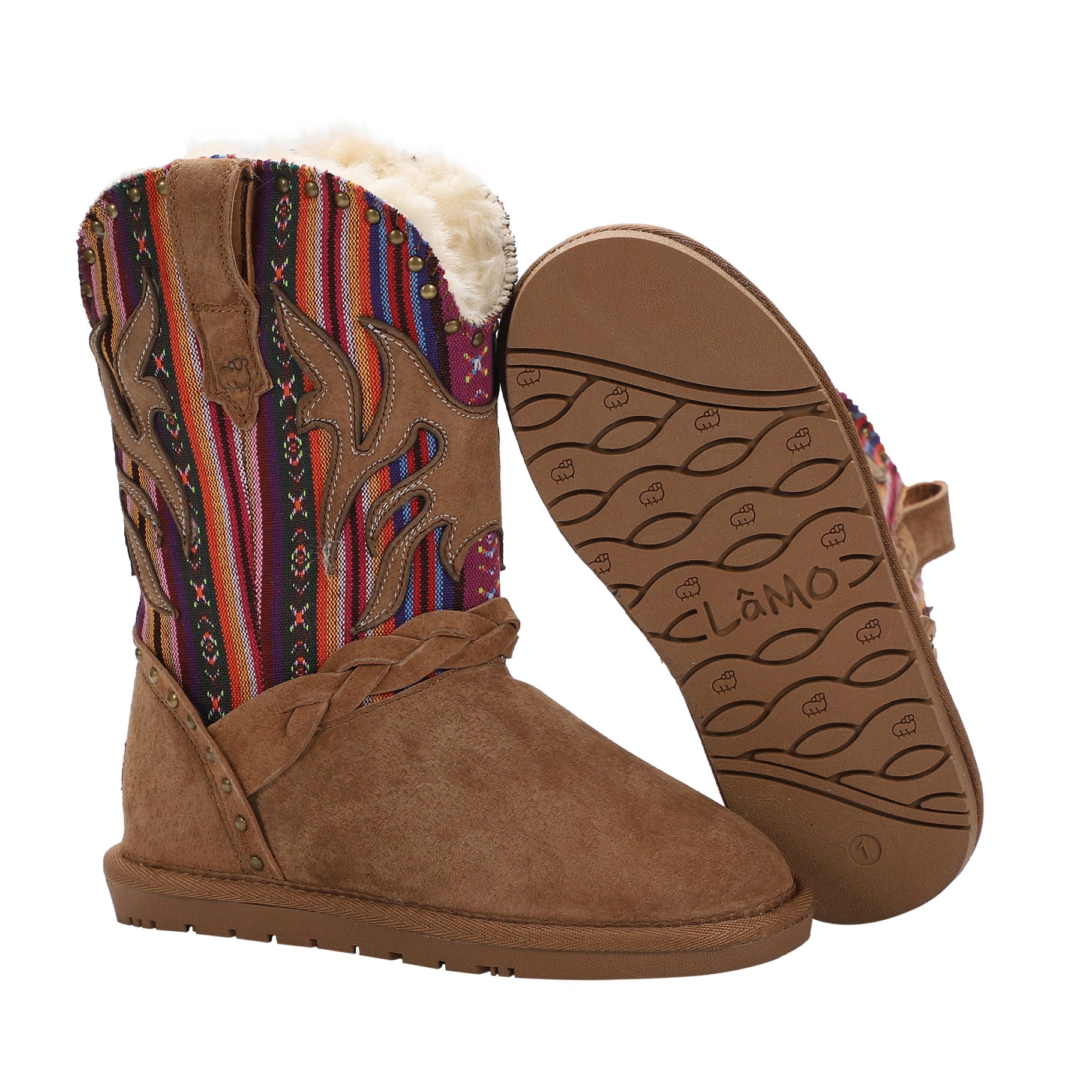 Kids' Winter Boots - Lamo Wrangler CK2316 - Chestnut/multi - Profile2 View