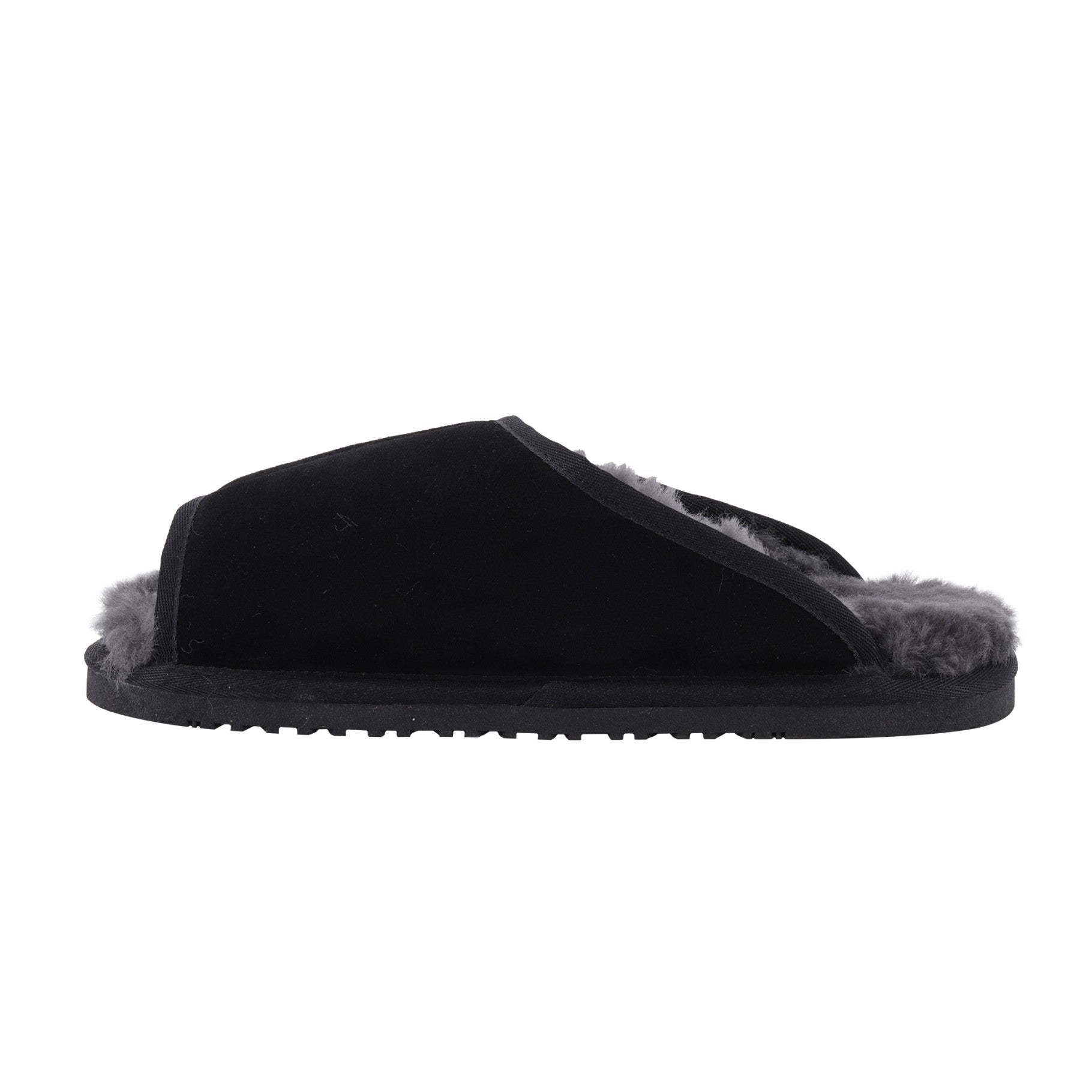 Lamo APMA Men's Slide Wrap Slippers CM2338 - Black - Back View