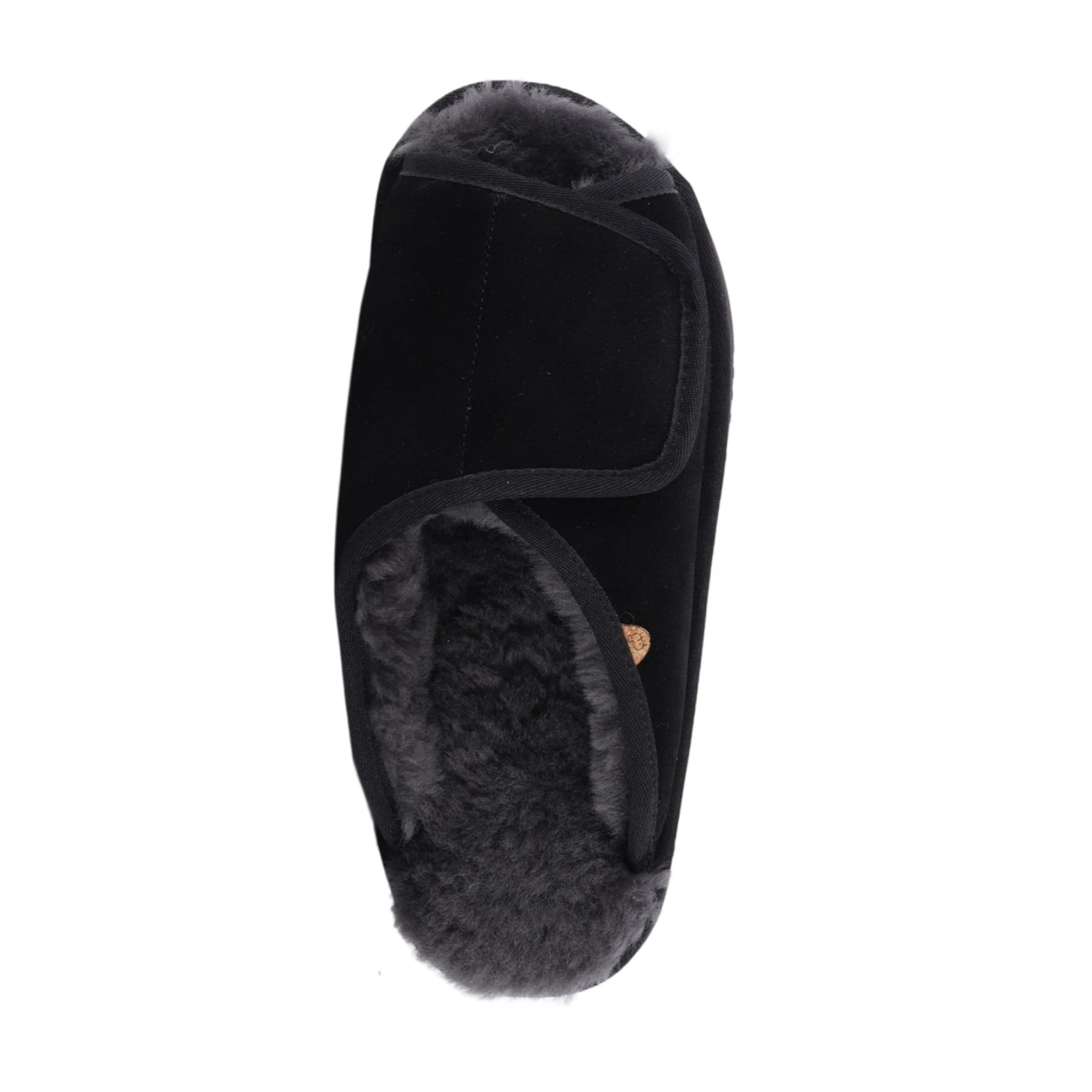 Lamo APMA Men's Slide Wrap Slippers CM2338 - Black - Back Angle View
