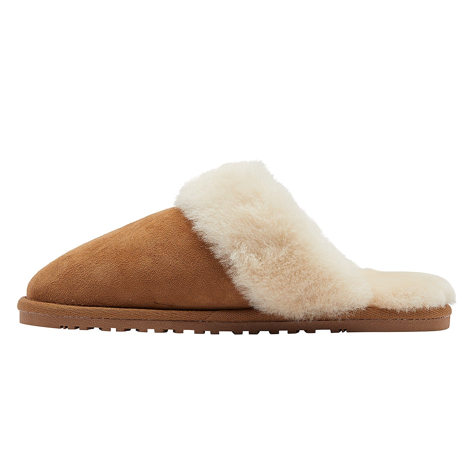 Lamo Ladies' Scuff With Double Face Slippers CW1944 - Chestnut - Side View