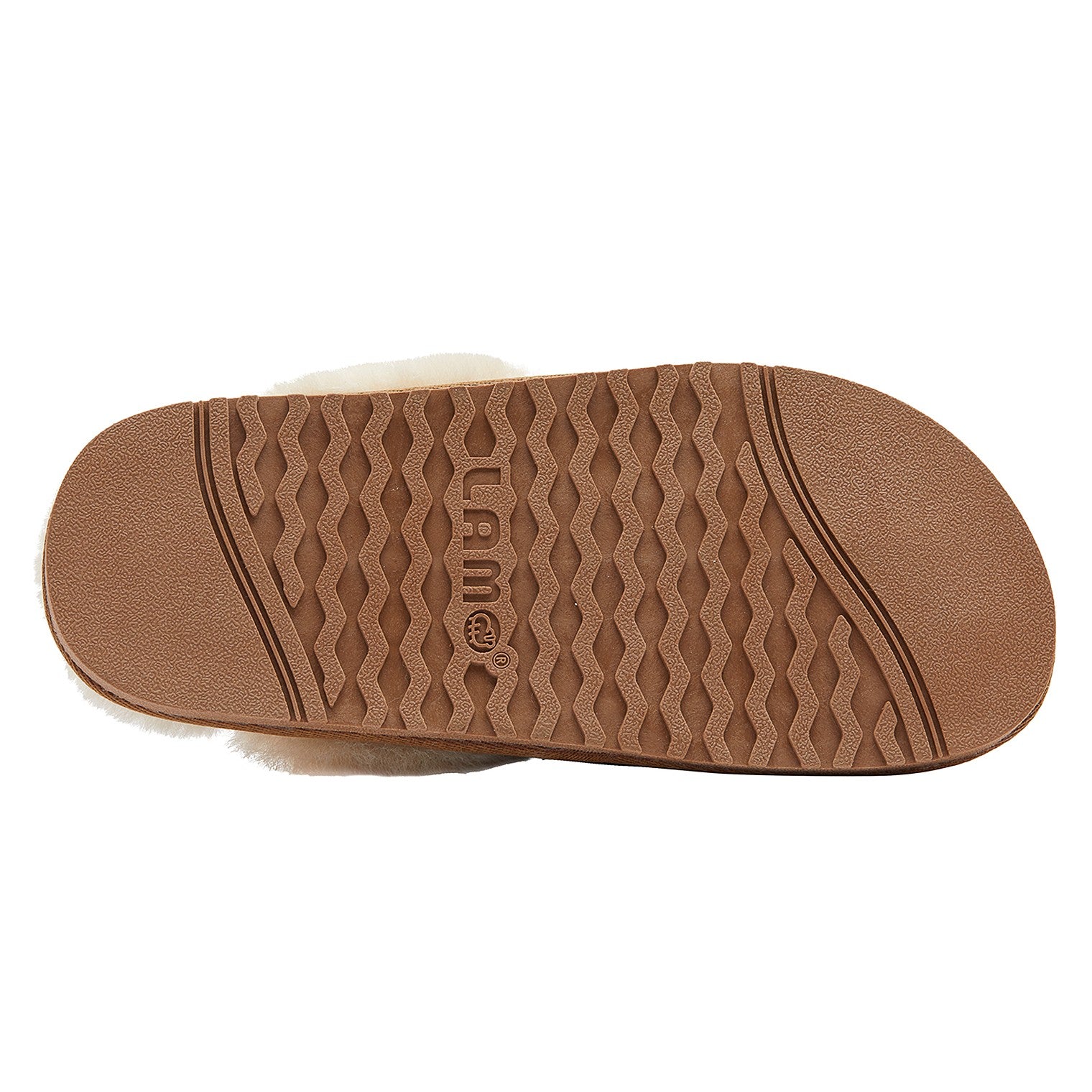 Lamo Ladies' Scuff With Double Face Slippers CW1944 - Chestnut - Bottom View