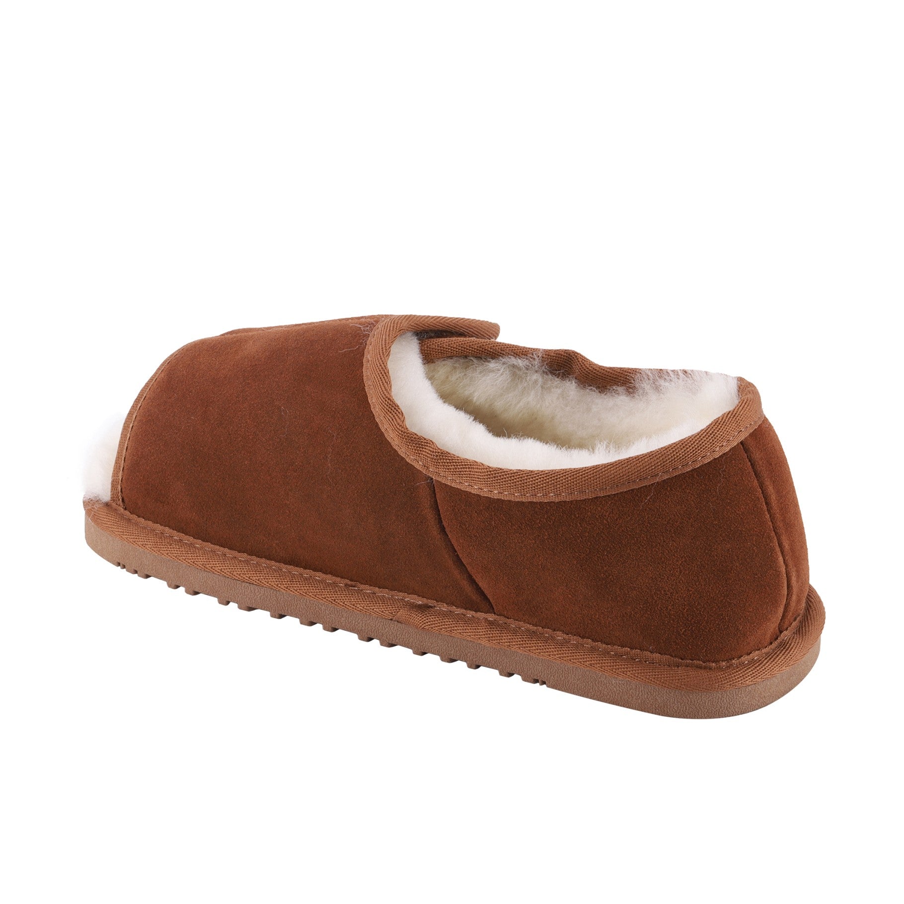 Lamo APMA Women's Open Toe Wrap Women's Slippers CW2337 - Chestnut - Top View