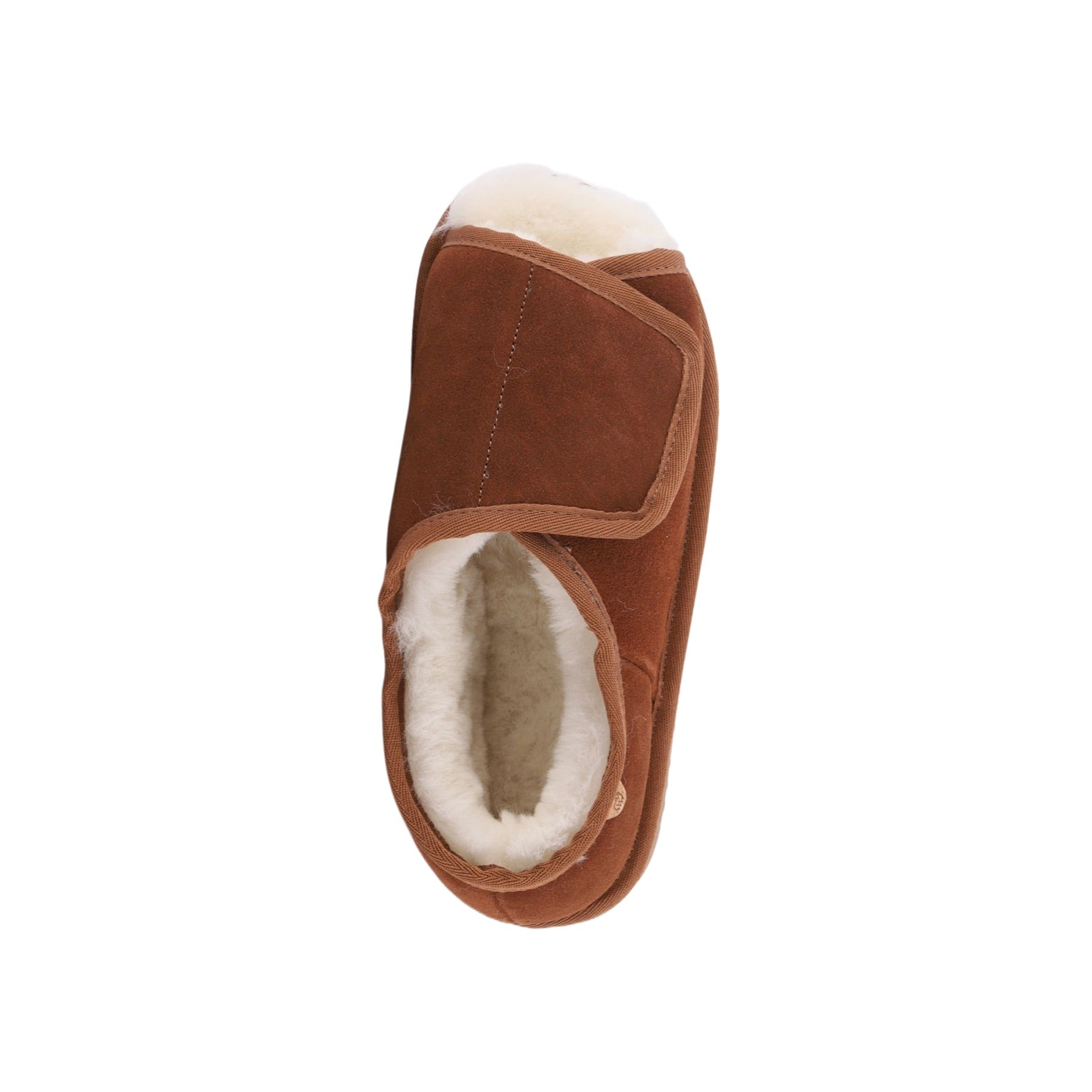 Lamo APMA Women's Open Toe Wrap Women's Slippers CW2337 - Chestnut - Back Angle View