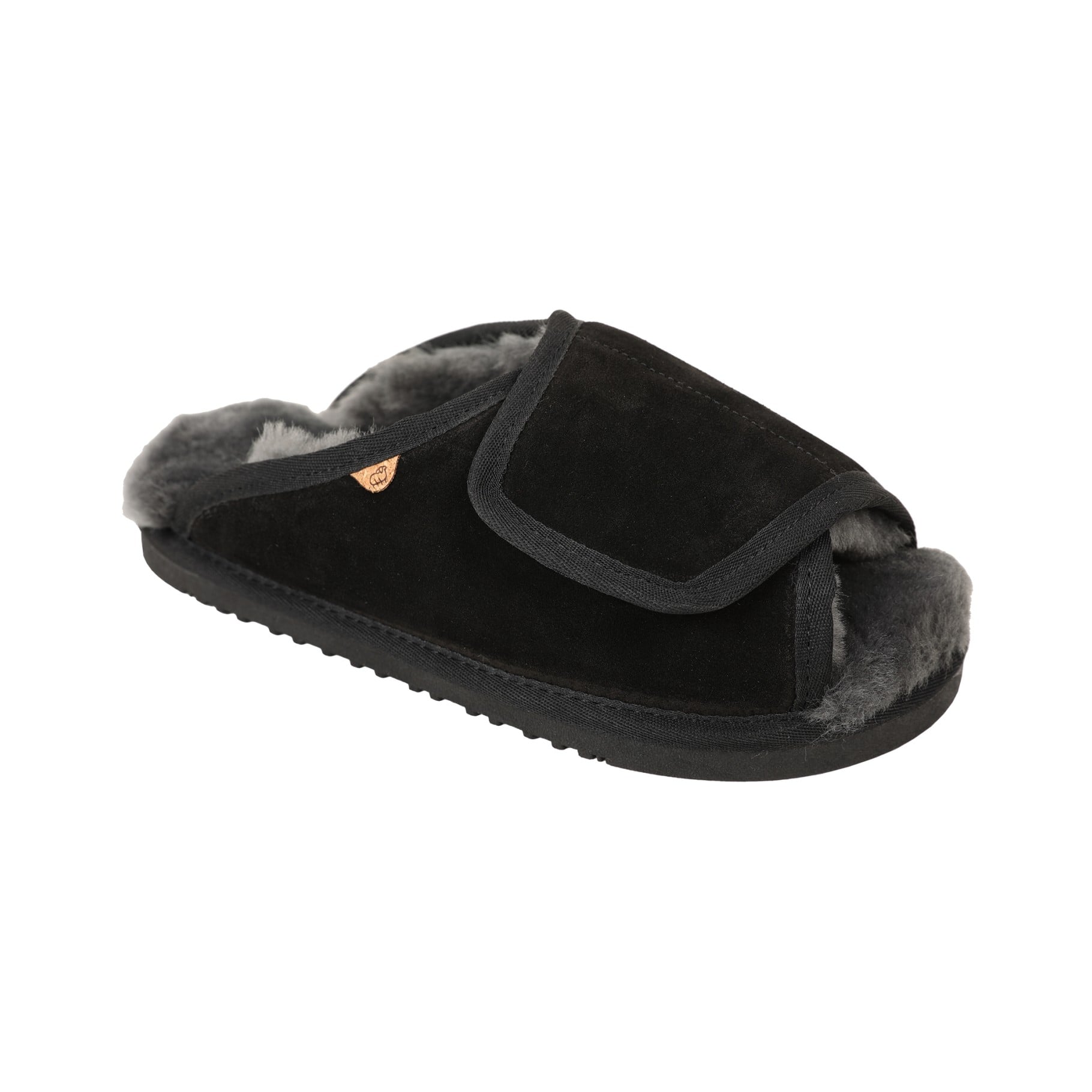 Lamo APMA Women's Slide Wrap Slippers CW2338 - Black - Side View
