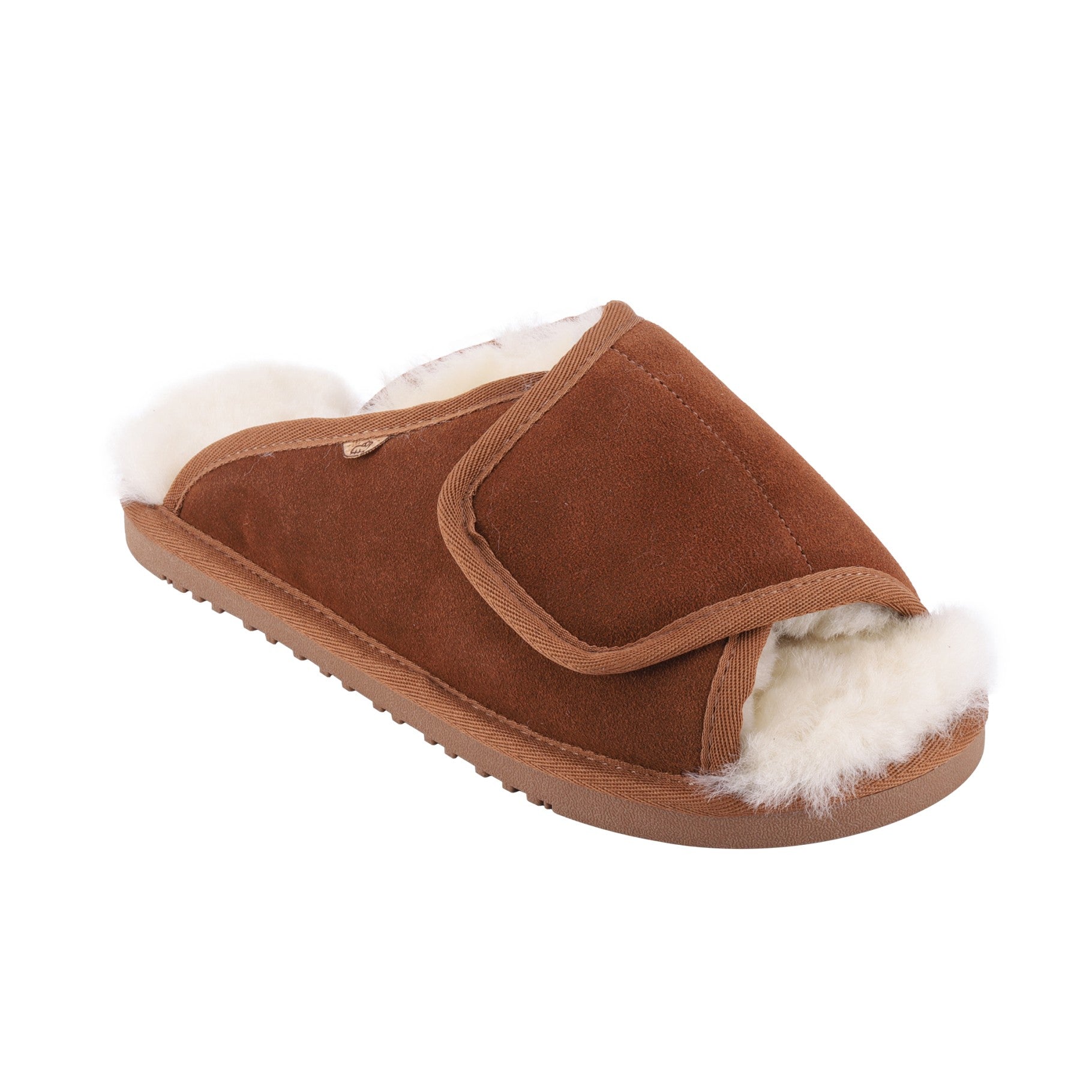 Lamo APMA Women's Slide Wrap Slippers CW2338 - Chestnut - Side View