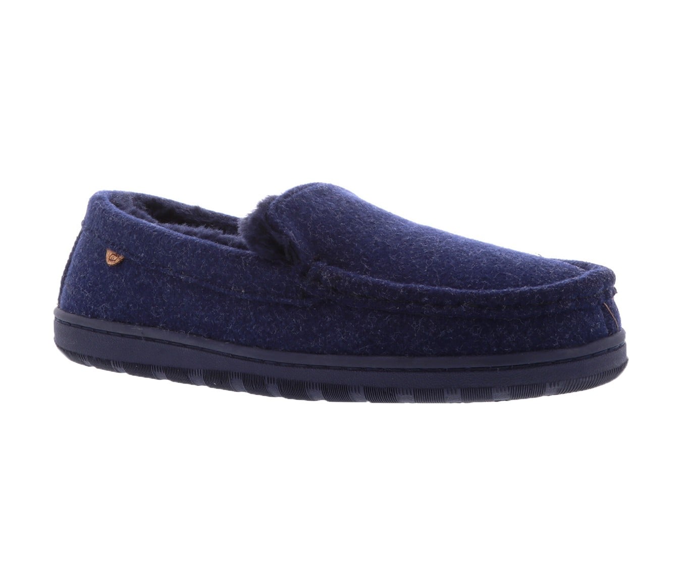 Lamo Harrison Wool Men's Slippers EM1913W - Navy - Profile View