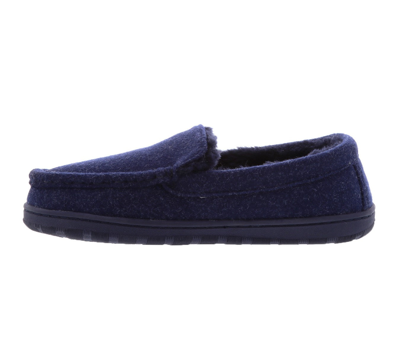 Lamo Harrison Wool Men's Slippers EM1913W - Navy - Side View