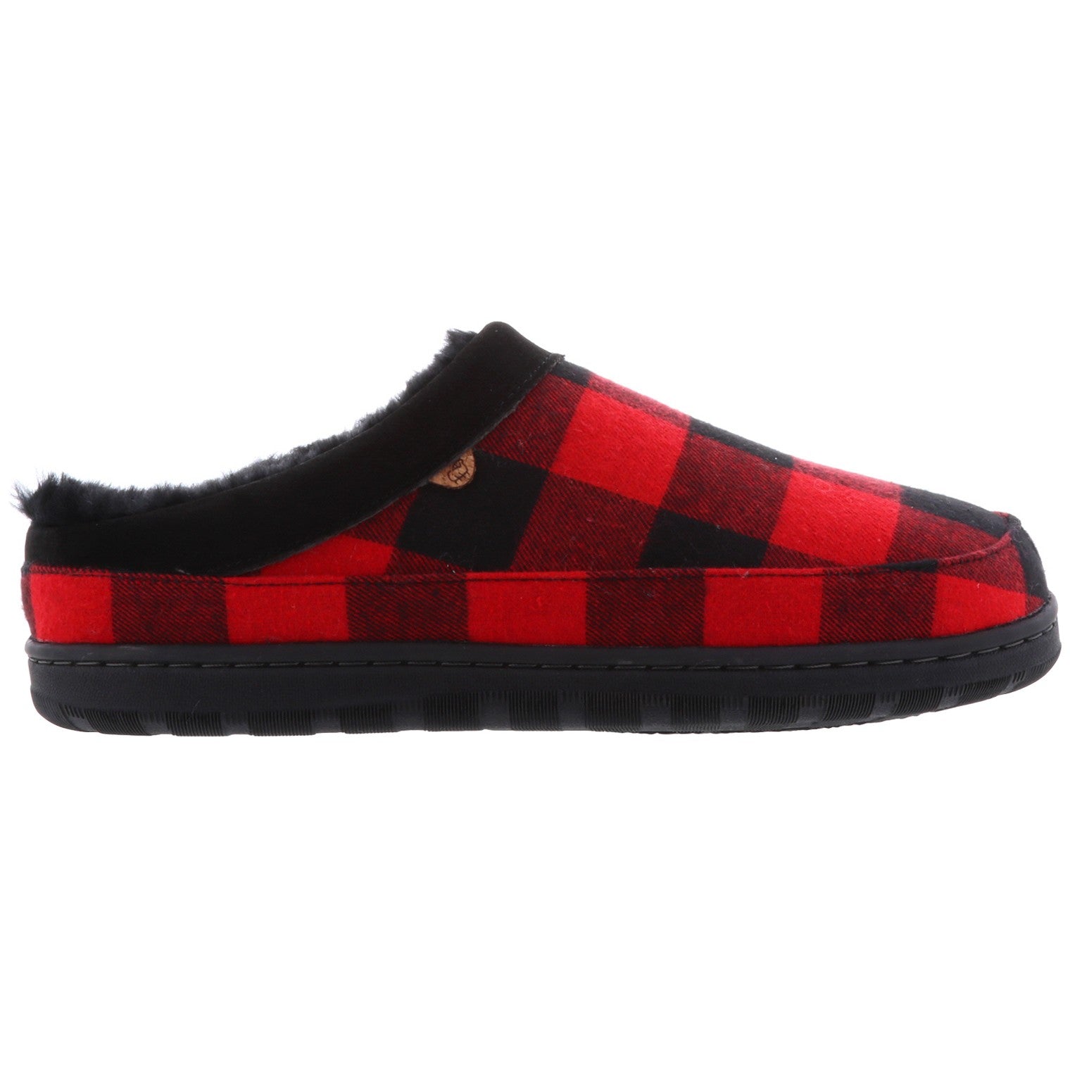 Lamo Julian Clog II Slippers EM2049 - Red Plaid - Side View