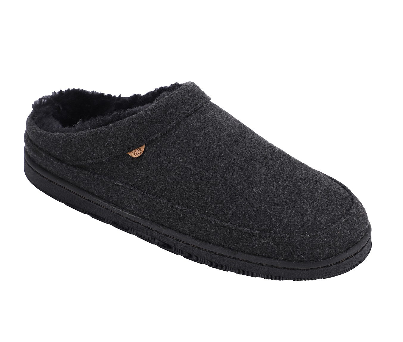 Lamo Julian Clog Wool Men's Slippers EM2049W - Black - Profile2 View