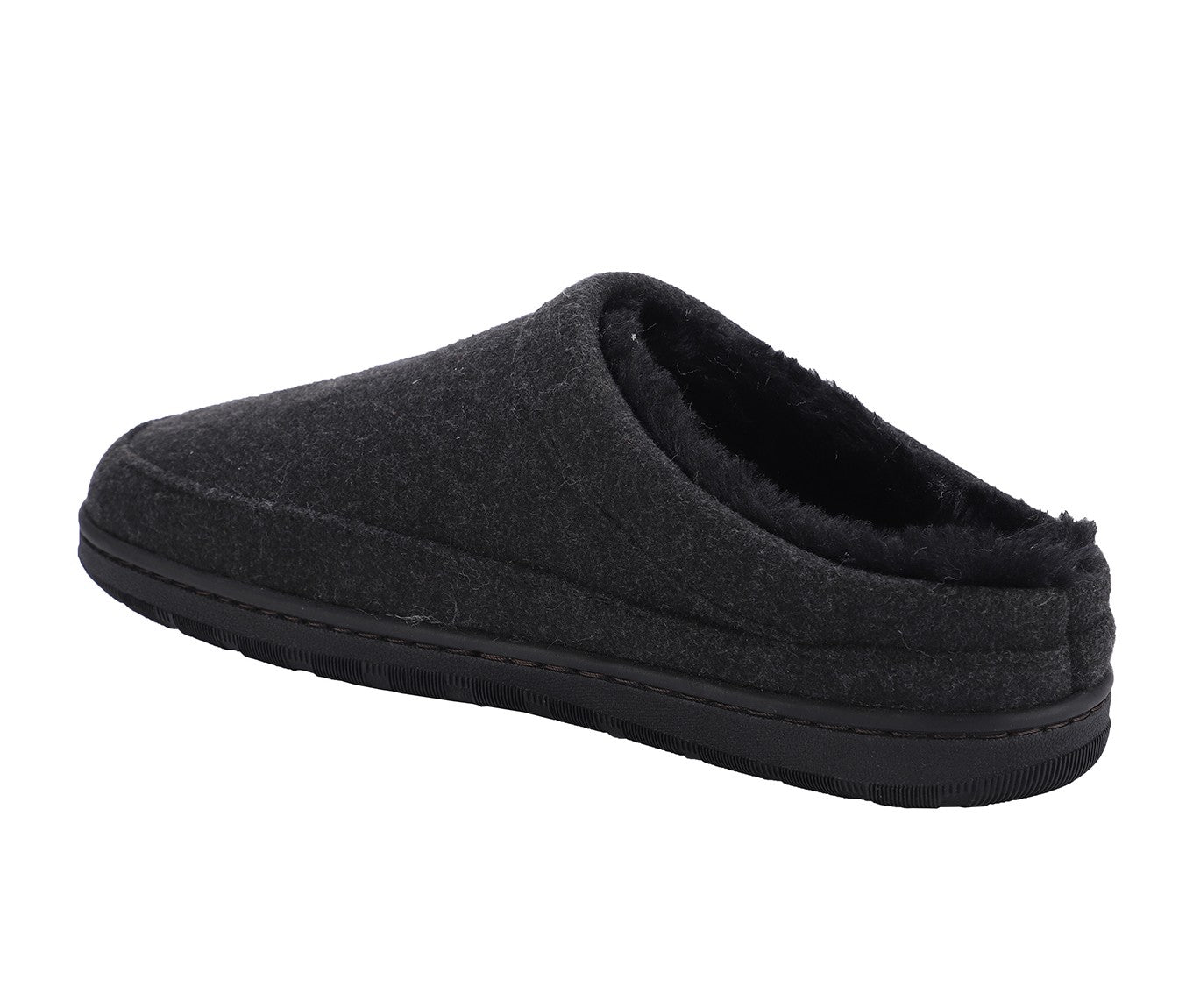 Lamo Julian Clog Wool Men's Slippers EM2049W - Black - Back Angle View
