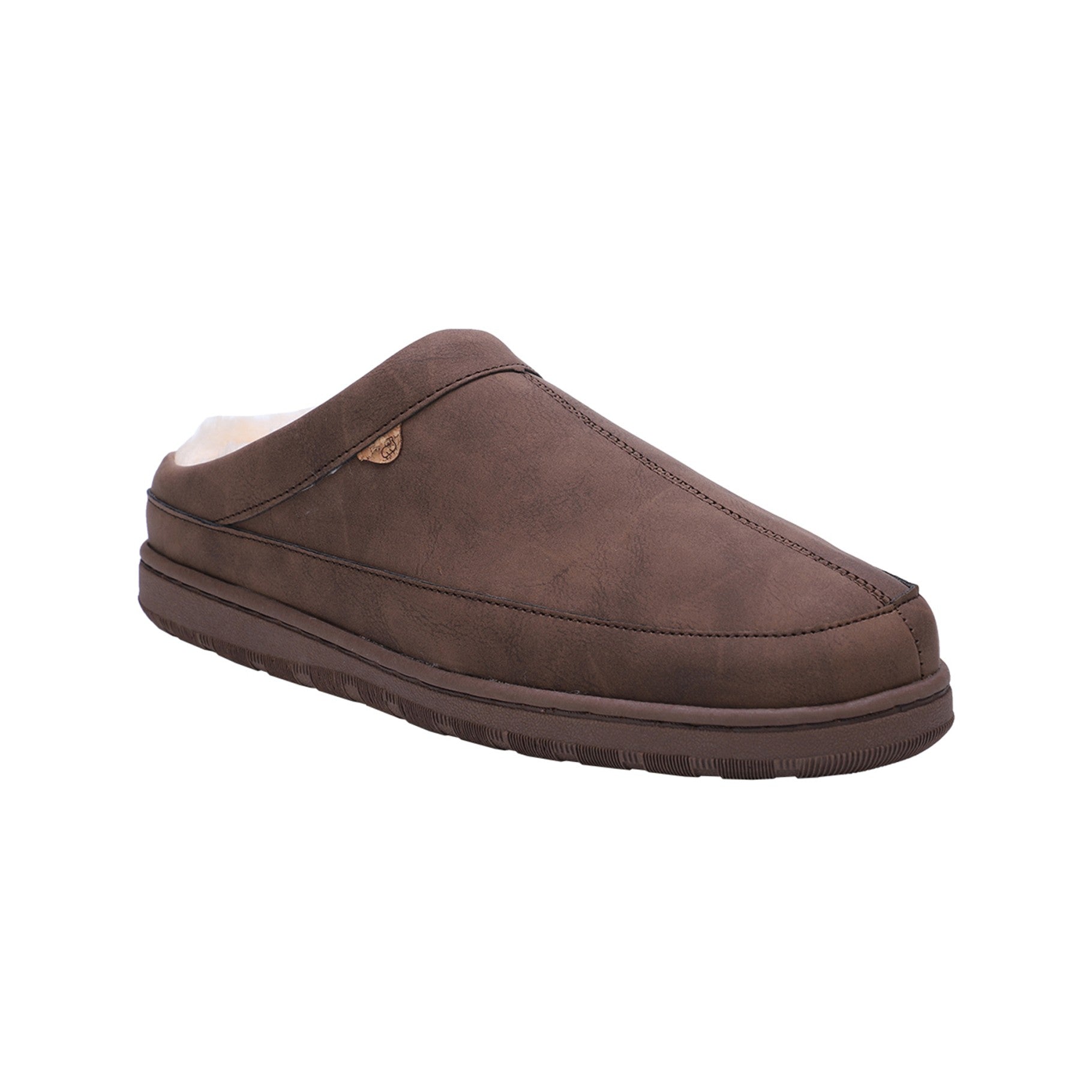 Lamo Julian Clog Wool Men's Slippers EM2049 - Brown - Profile View