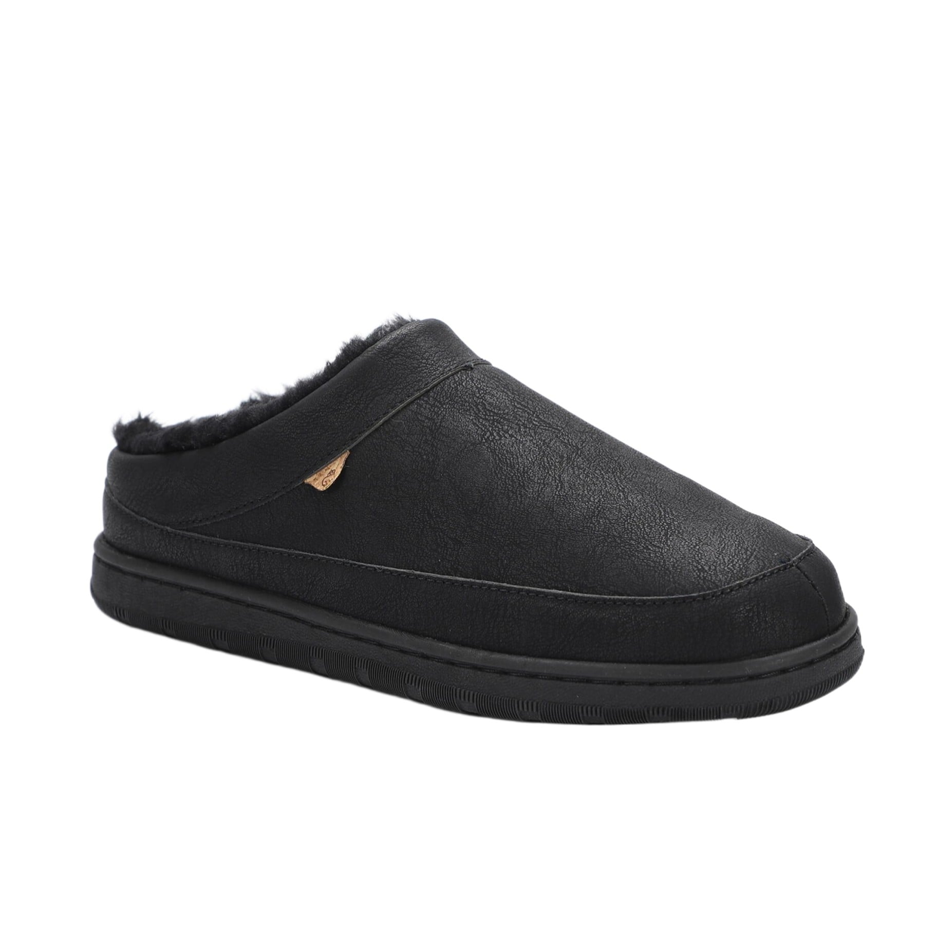 Lamo Julian Clog Wool Men's Slippers EM2049 - Waxed Black - Profile View