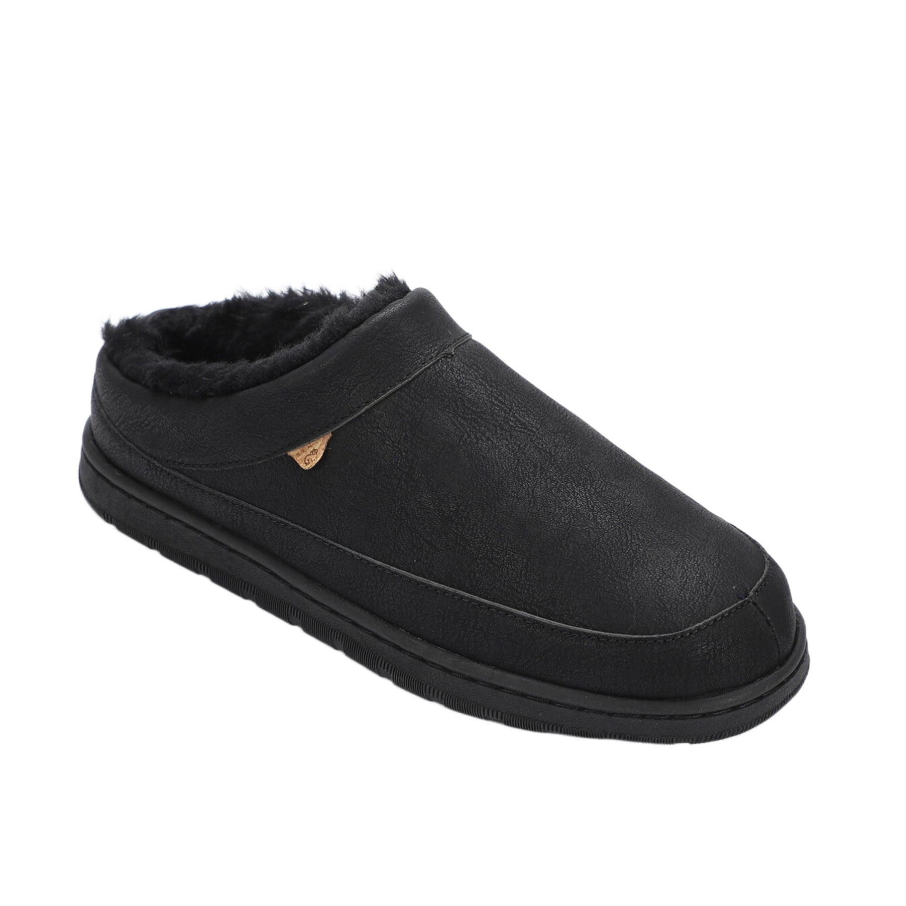 Lamo Julian Clog Wool Men's Slippers EM2049 - Waxed Black - Side View