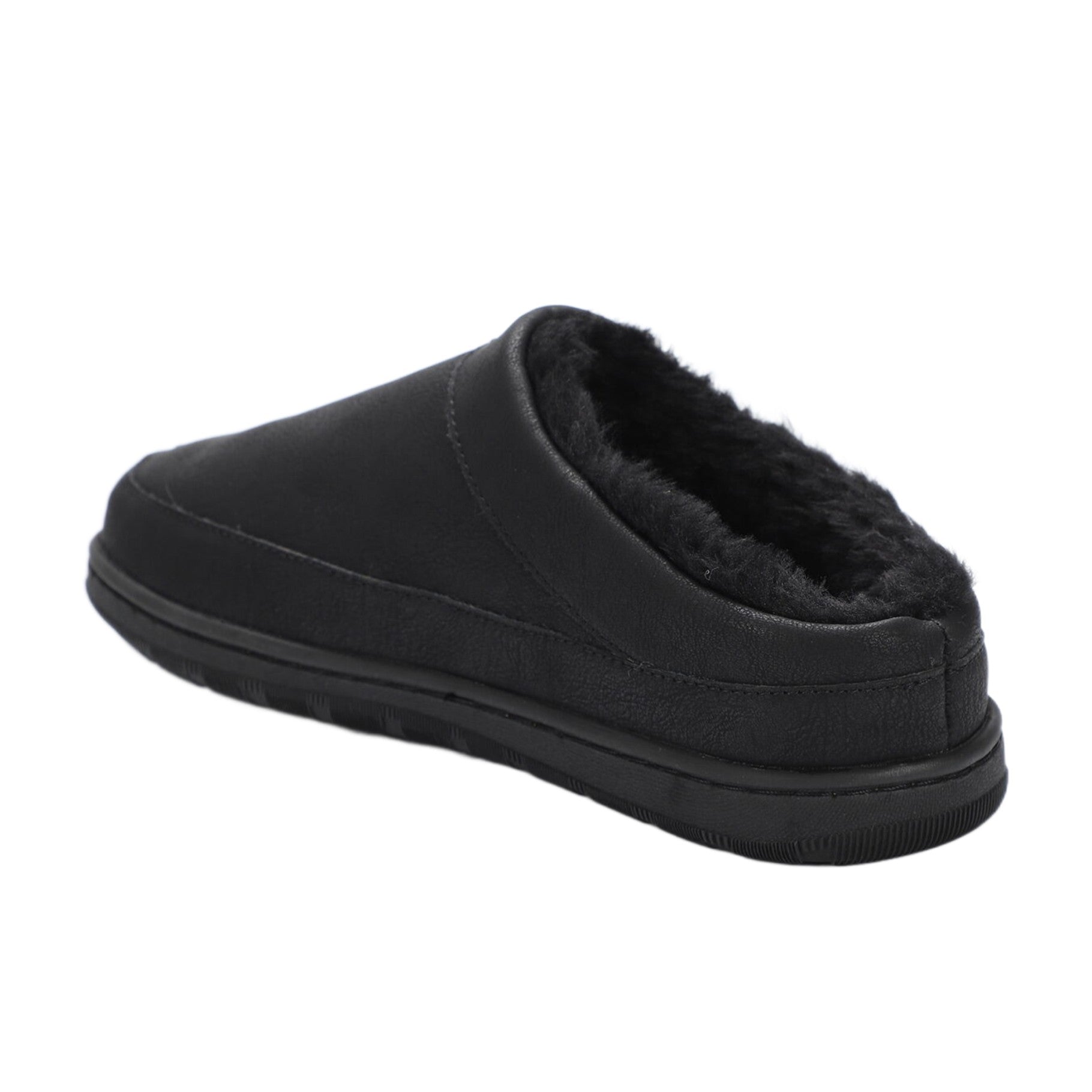 Lamo Julian Clog Wool Men's Slippers EM2049 - Waxed Black - Top View
