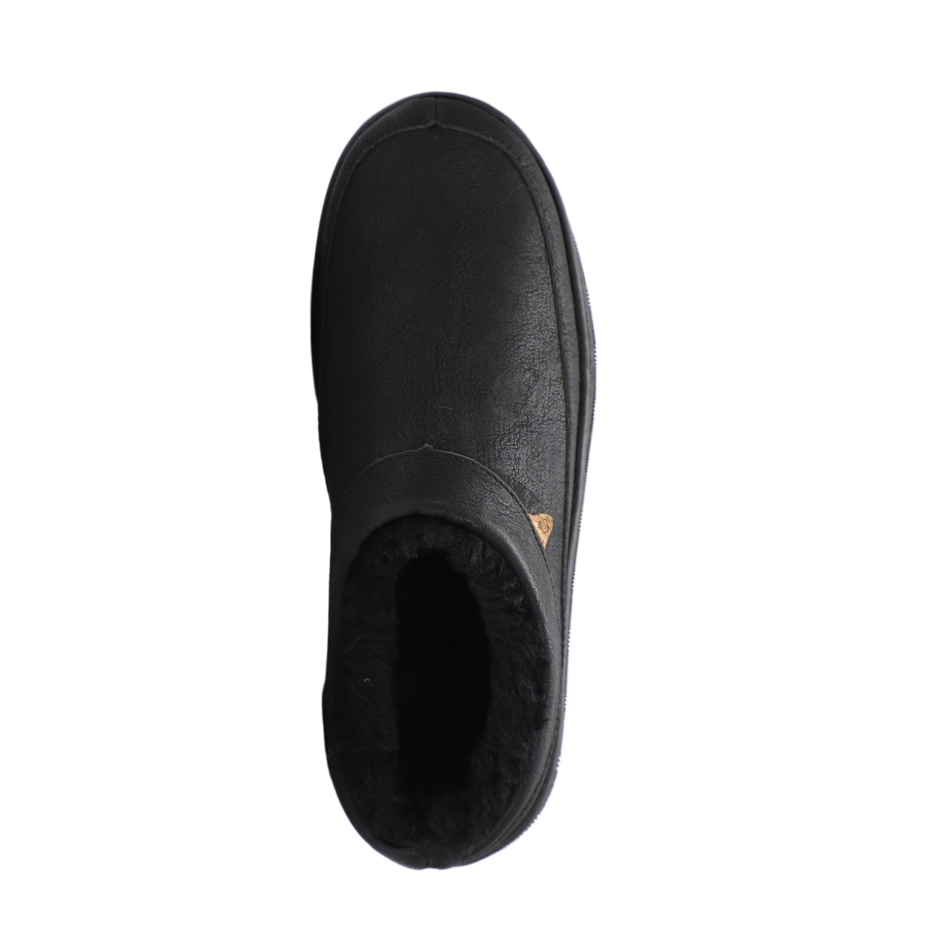 Lamo Julian Clog Wool Men's Slippers EM2049 - Waxed Black - Back Angle View