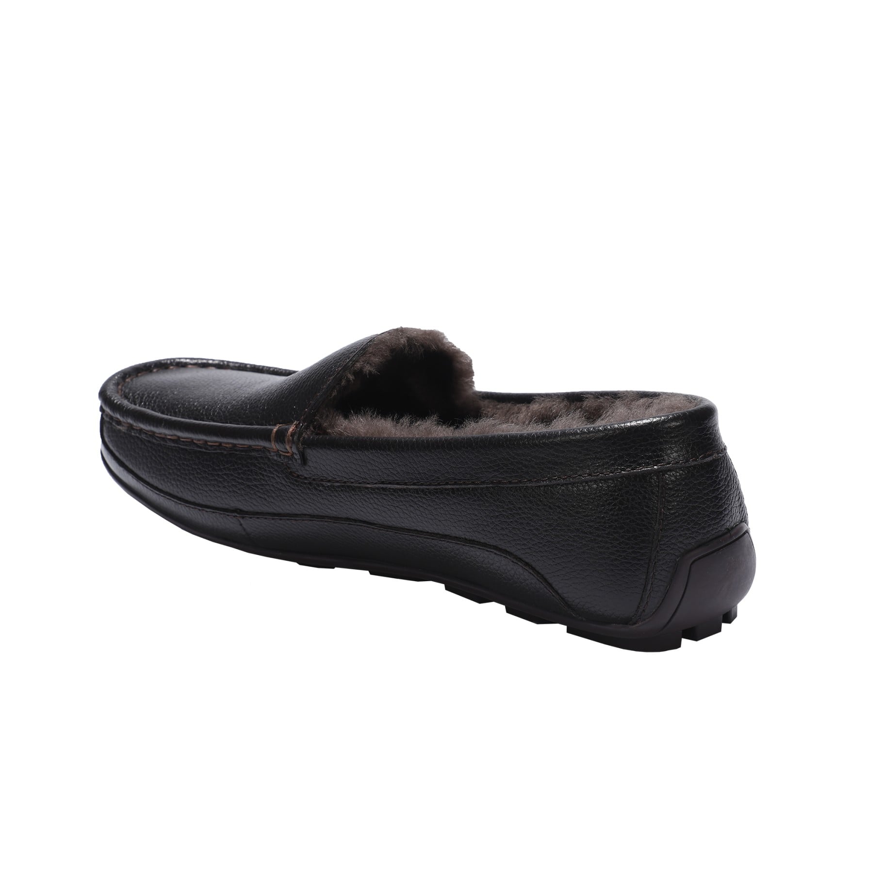 Lamo Grayson Men's Leather Slippers EM2254 - Chocolate - Top View