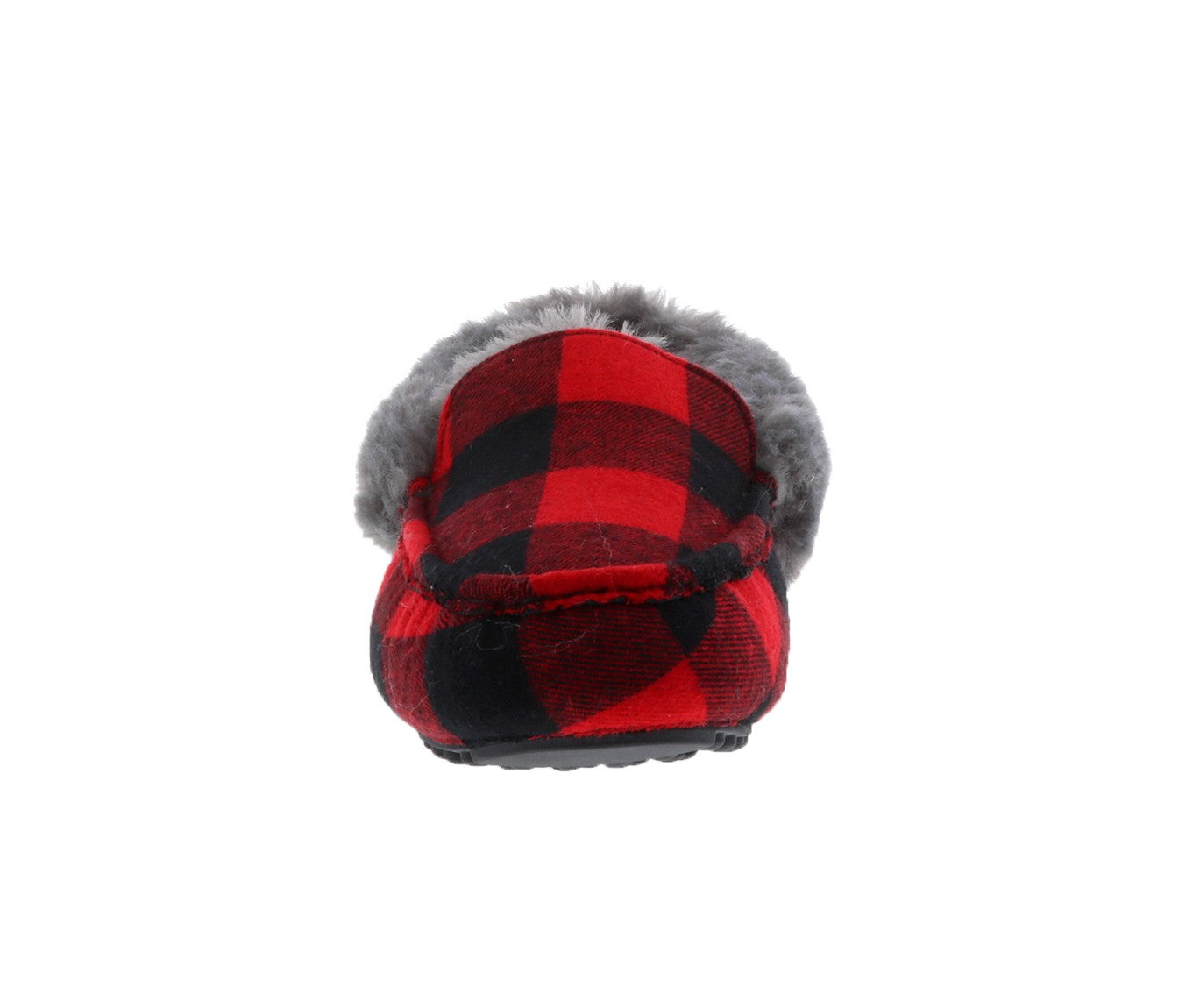 Lamo Aussie Moc Slippers EW1535 - Red Plaid - Front View