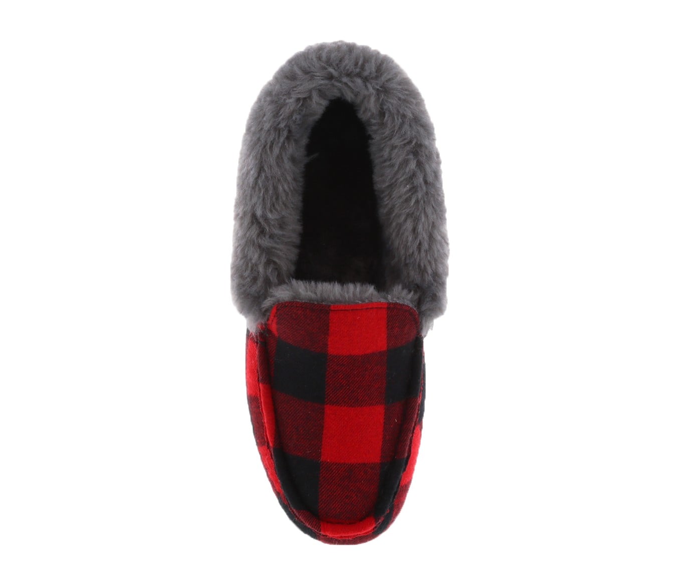 Lamo Aussie Moc Slippers EW1535 - Red Plaid - Top View