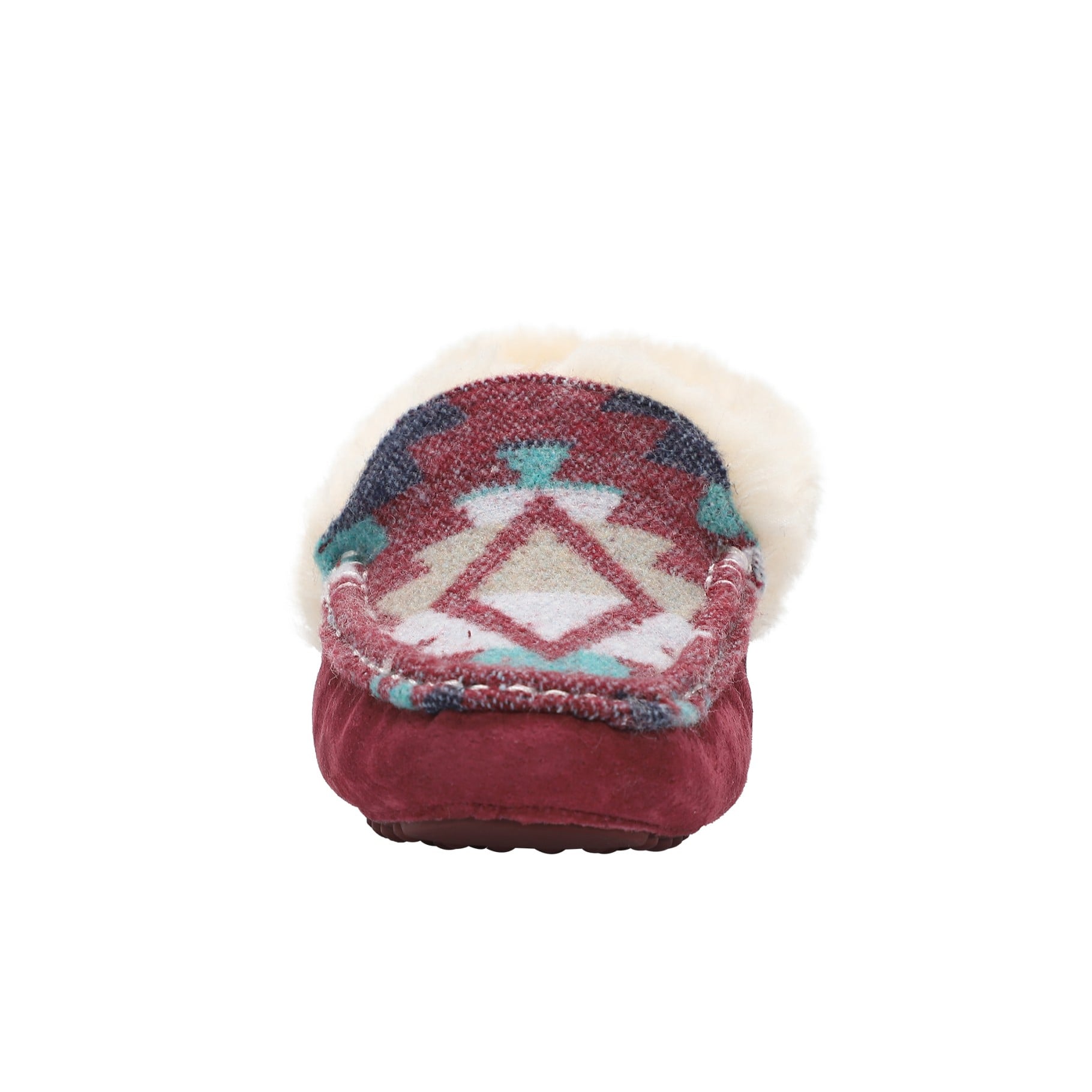 Lamo Aussie Moc Women's Slippers EW1535 - Burgundy/multi - Front View