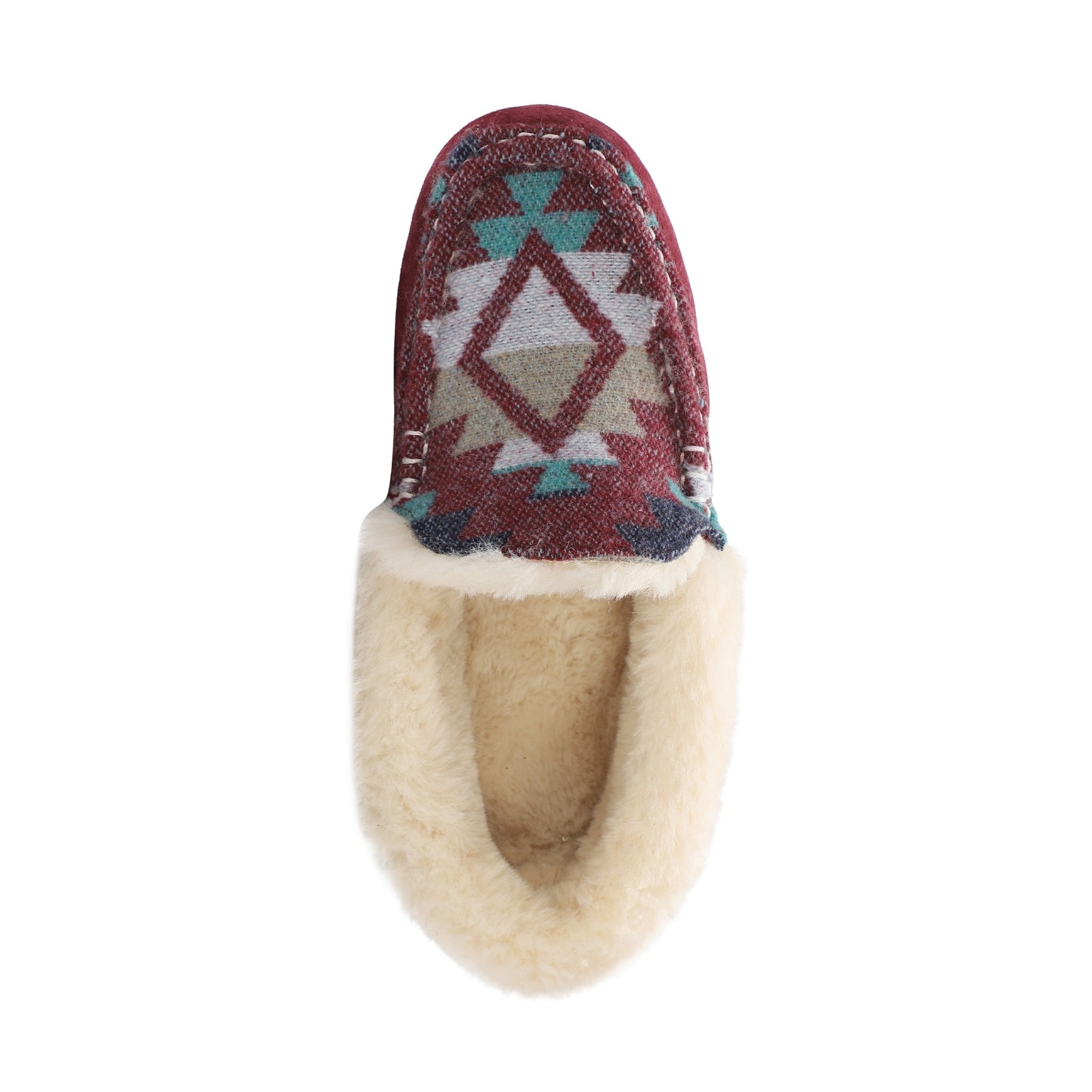 Lamo Aussie Moc Women's Slippers EW1535 - Burgundy/multi - Back Angle View