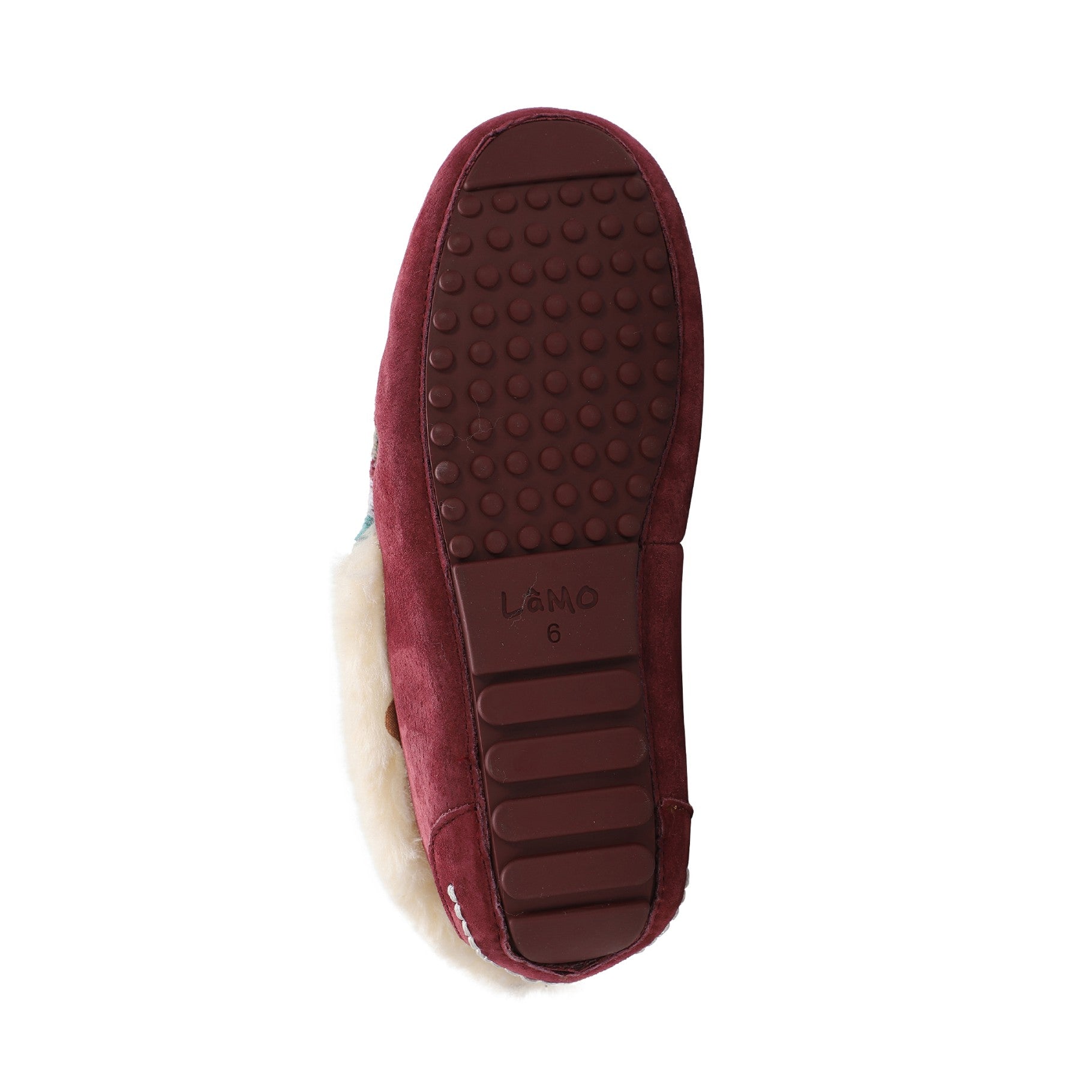 Lamo Aussie Moc Women's Slippers EW1535 - Burgundy/multi - Pair View