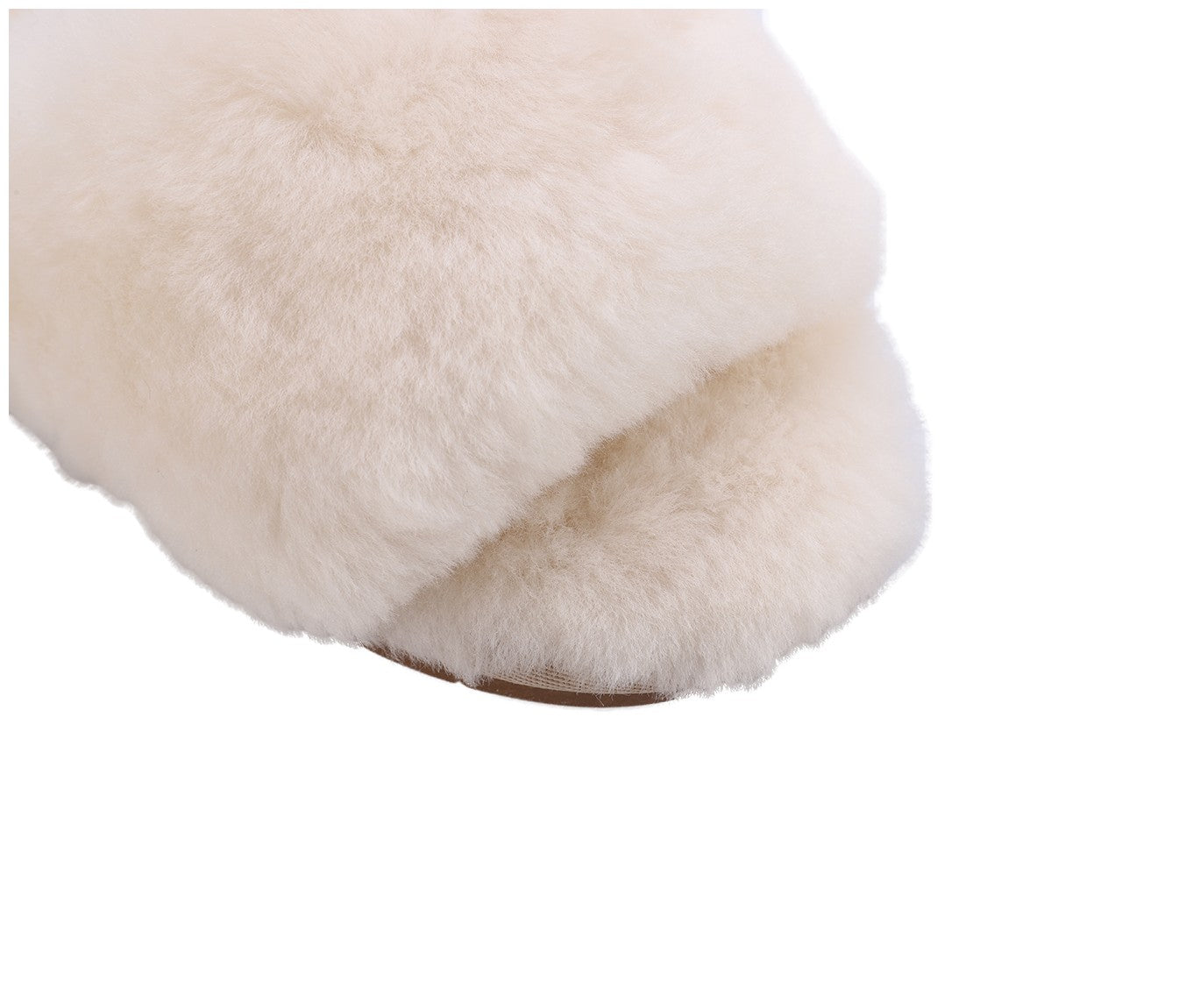 Lamo Naomi Slippers EW1933 - Cream - Detail View