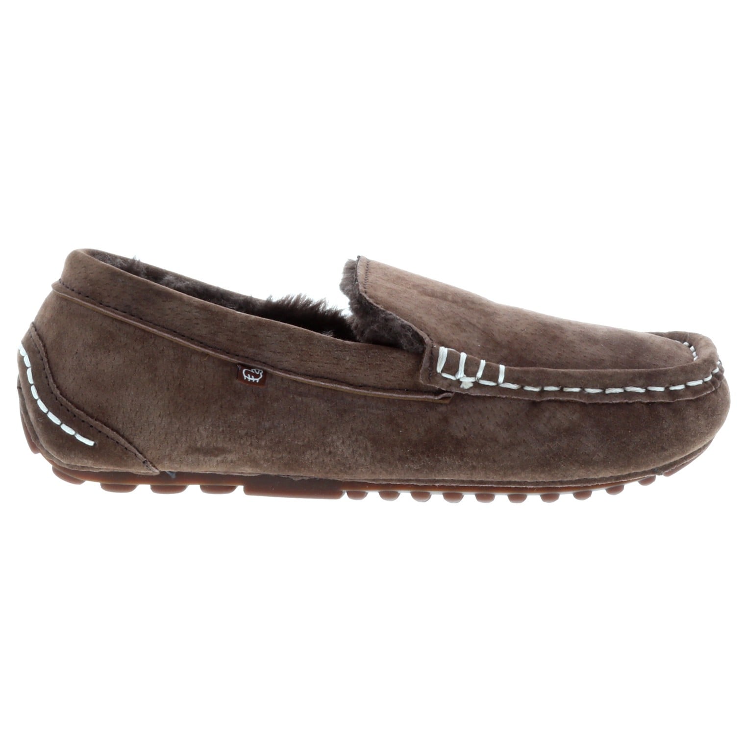 Lamo Callie Moc Slippers EW1934 - Chocolate - Side View